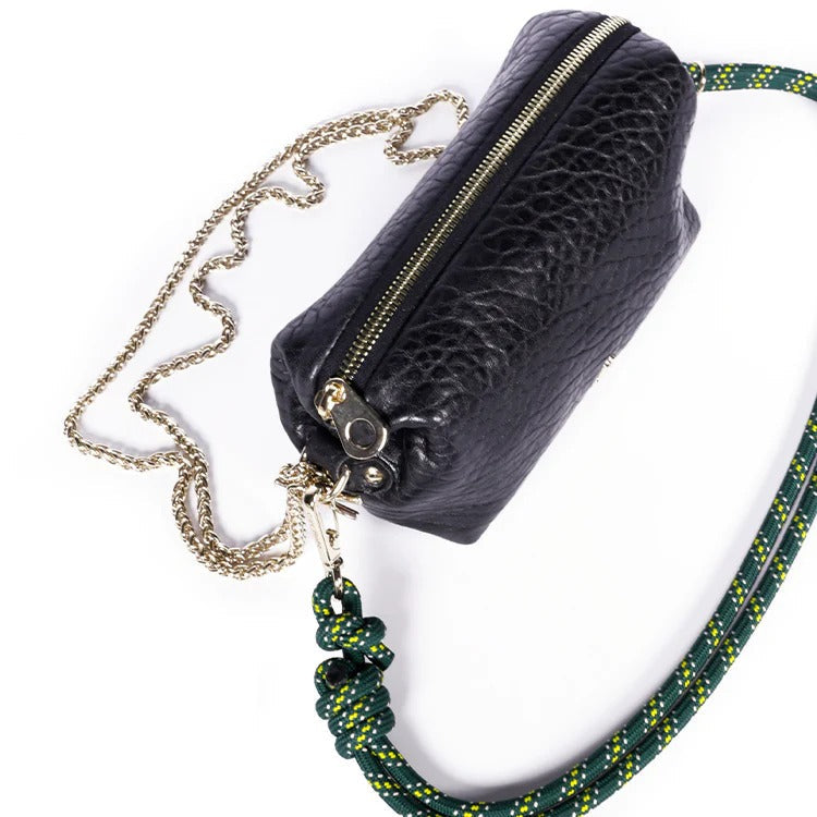 Sac à main cuir tannage végétal | noir "nuage - bubble noir"