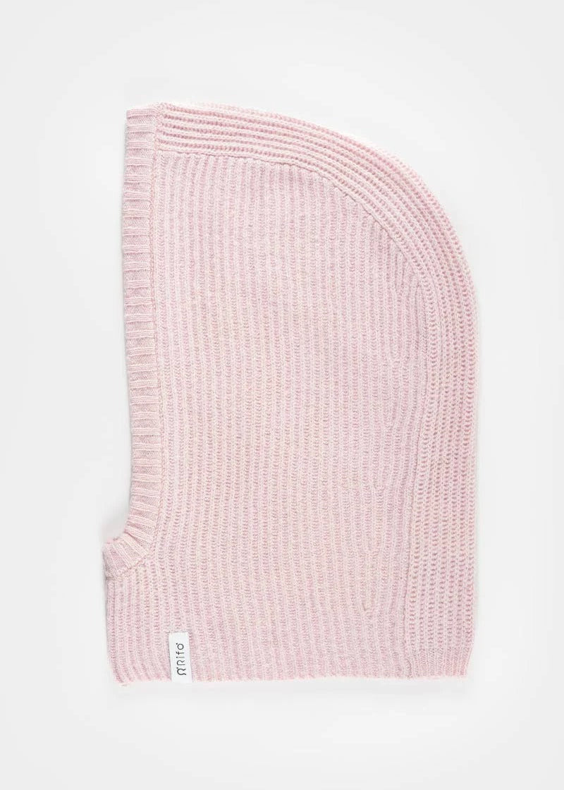Cagoule en cachemire recyclé | rose "marika - rosa blush"