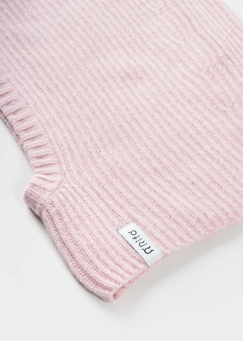 Cagoule en cachemire recyclé | rose "marika - rosa blush"