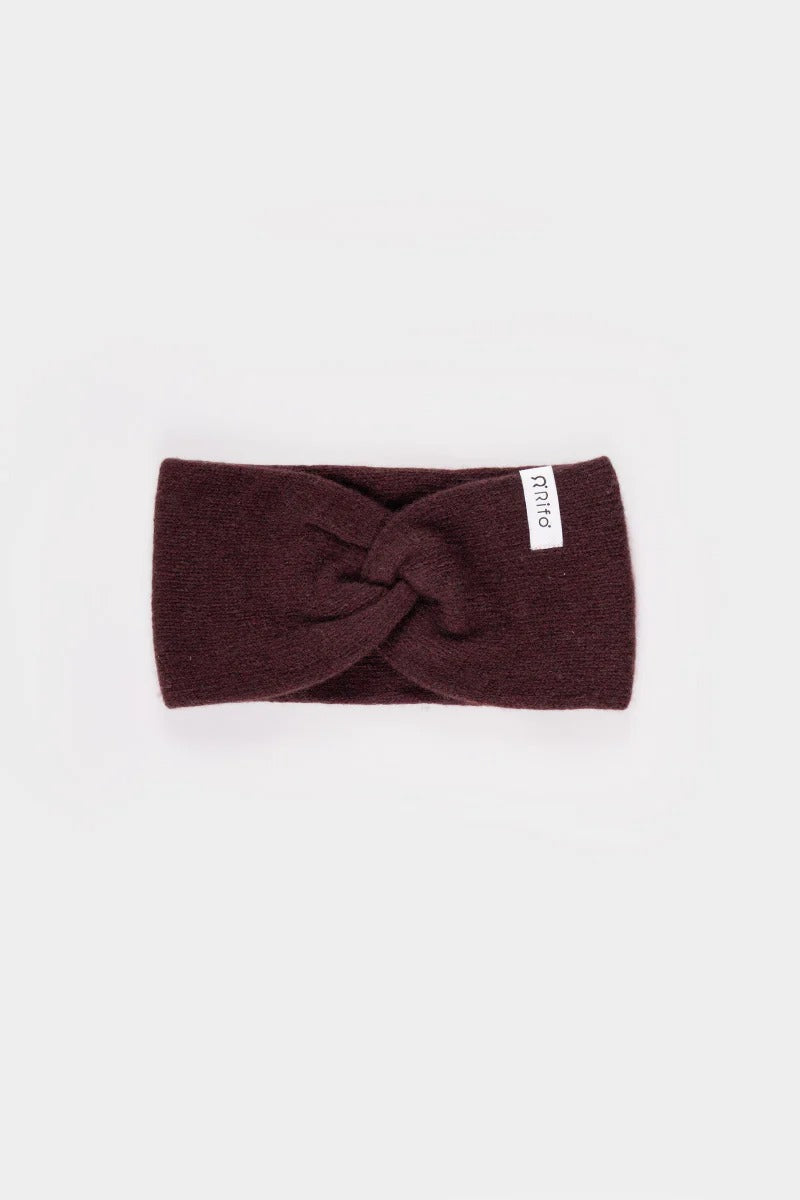 Bandeau en cachemire recyclé | marron "fascia nadia - marrone caffé"