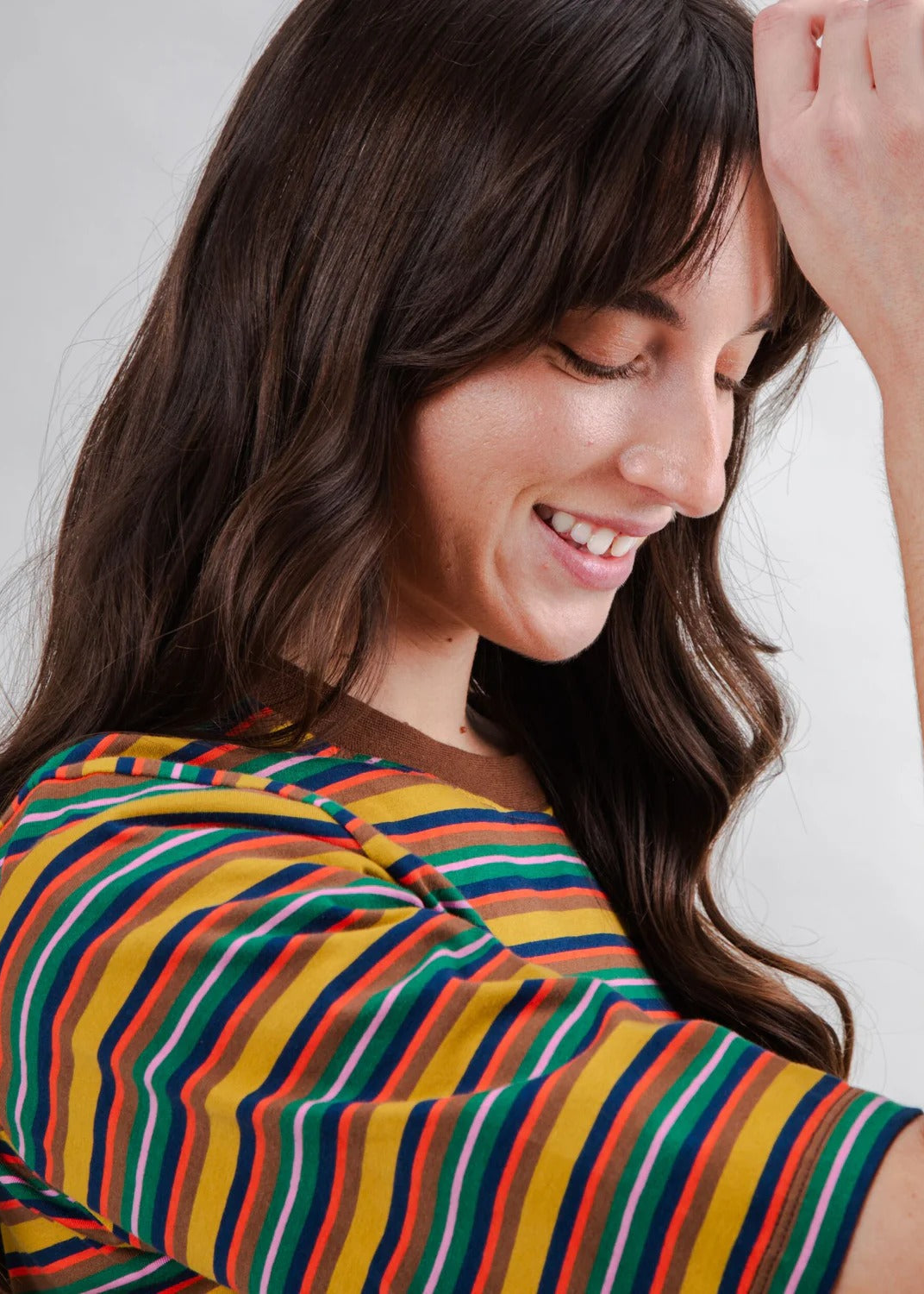 T-shirt à rayures en coton biologique | multicolore "stripes squared tee multicolor - multicolor"