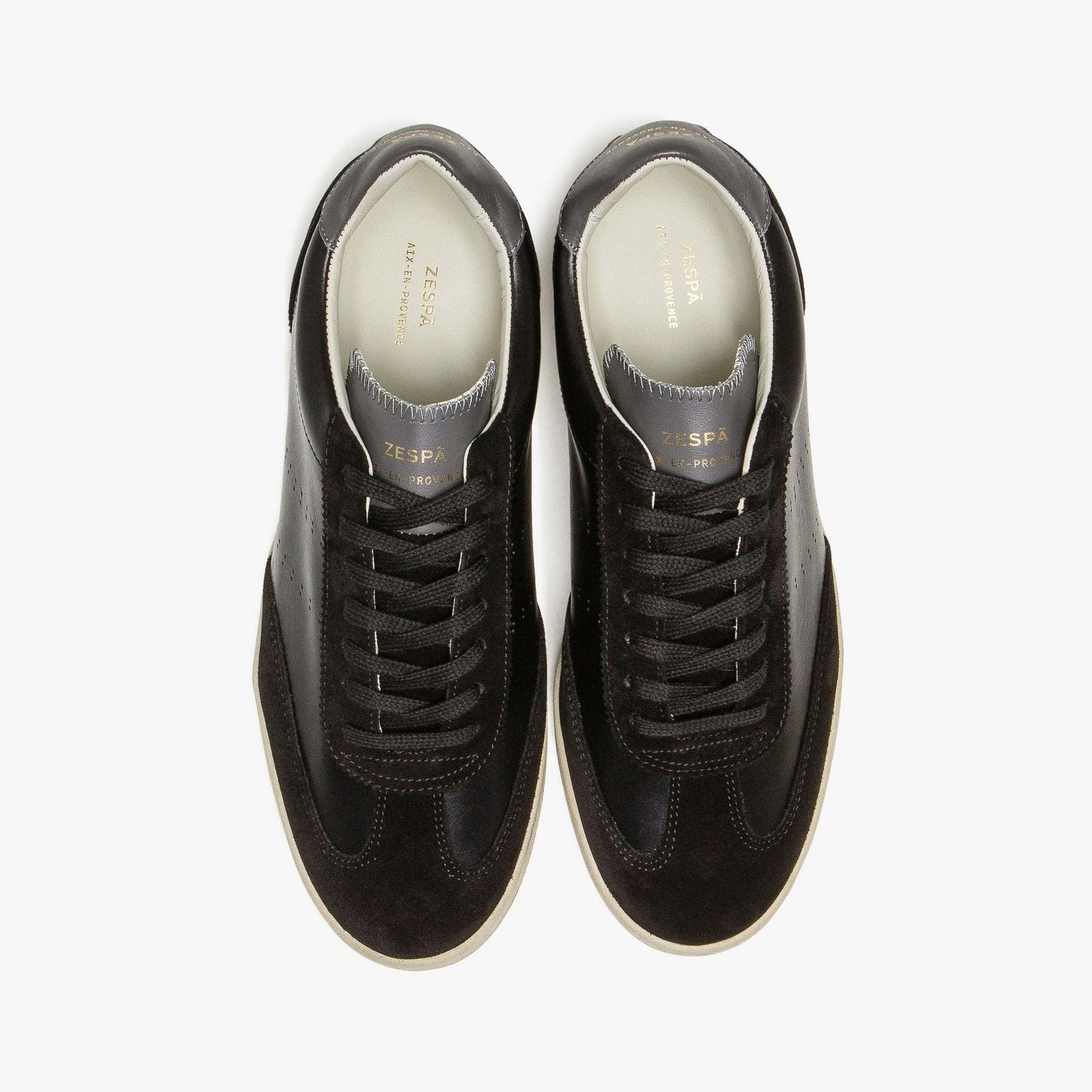 Baskets en cuir certifié | noir "zspgt max nappa suede - black"