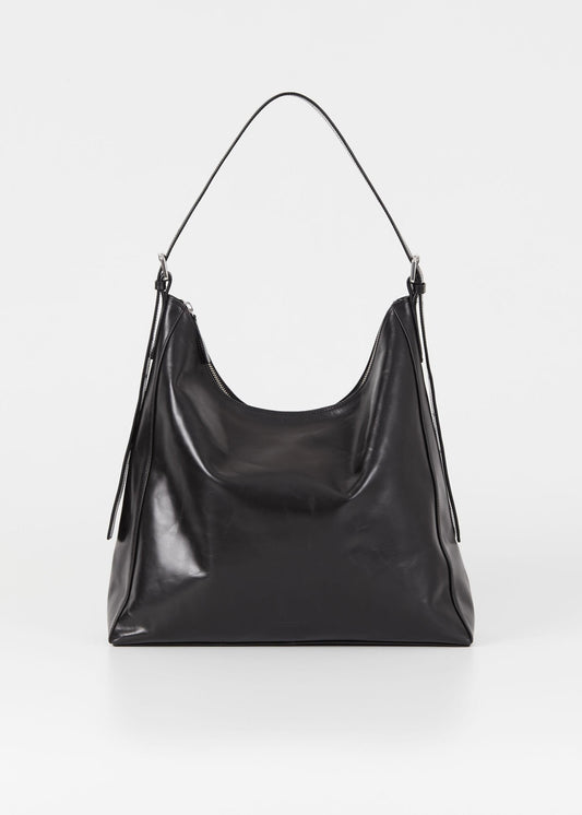 Sac cabas en cuir certifié | noir "hilo"