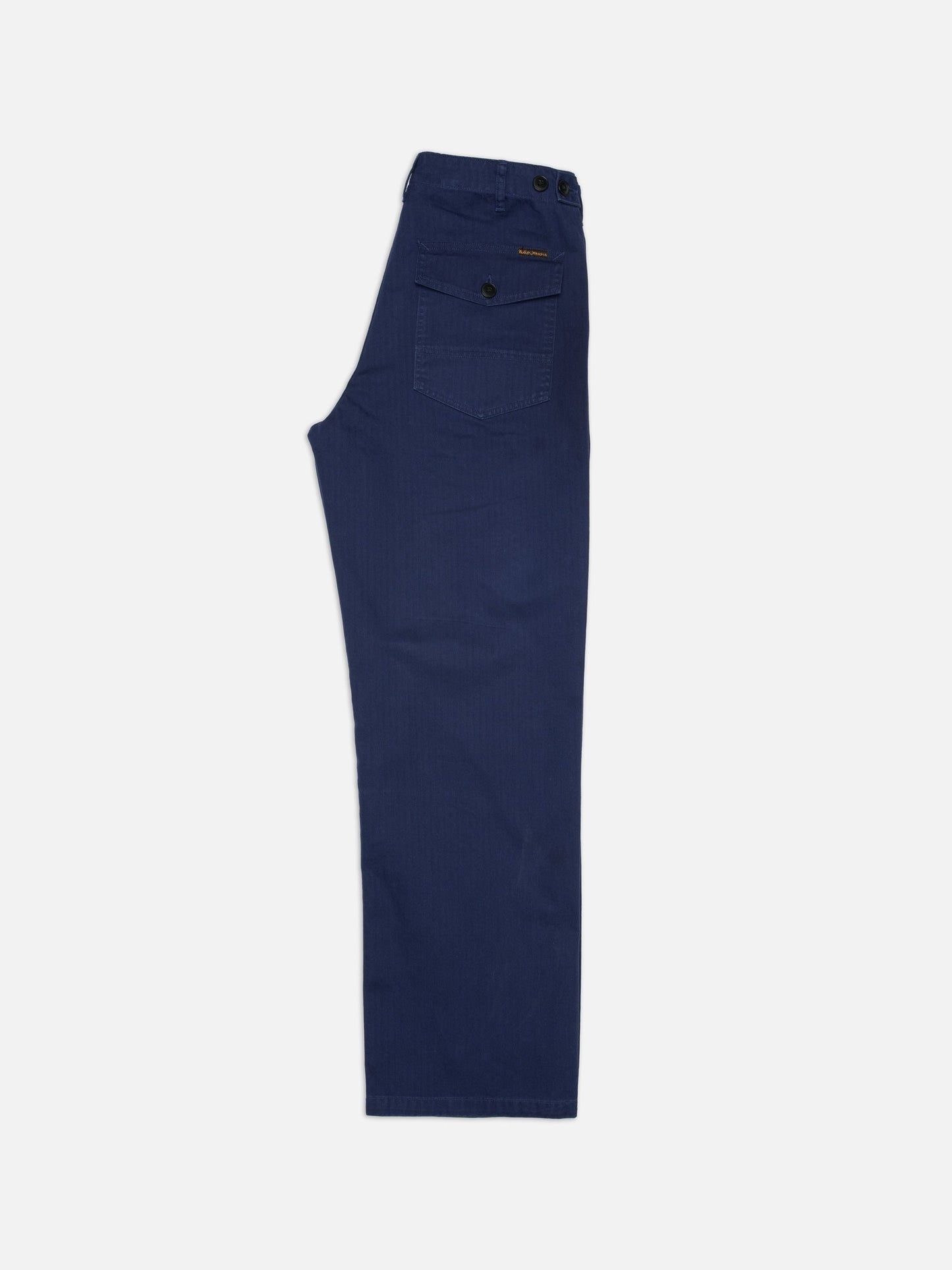 Pantalon large en coton bio | bleu "tuff tony pants deep blue"