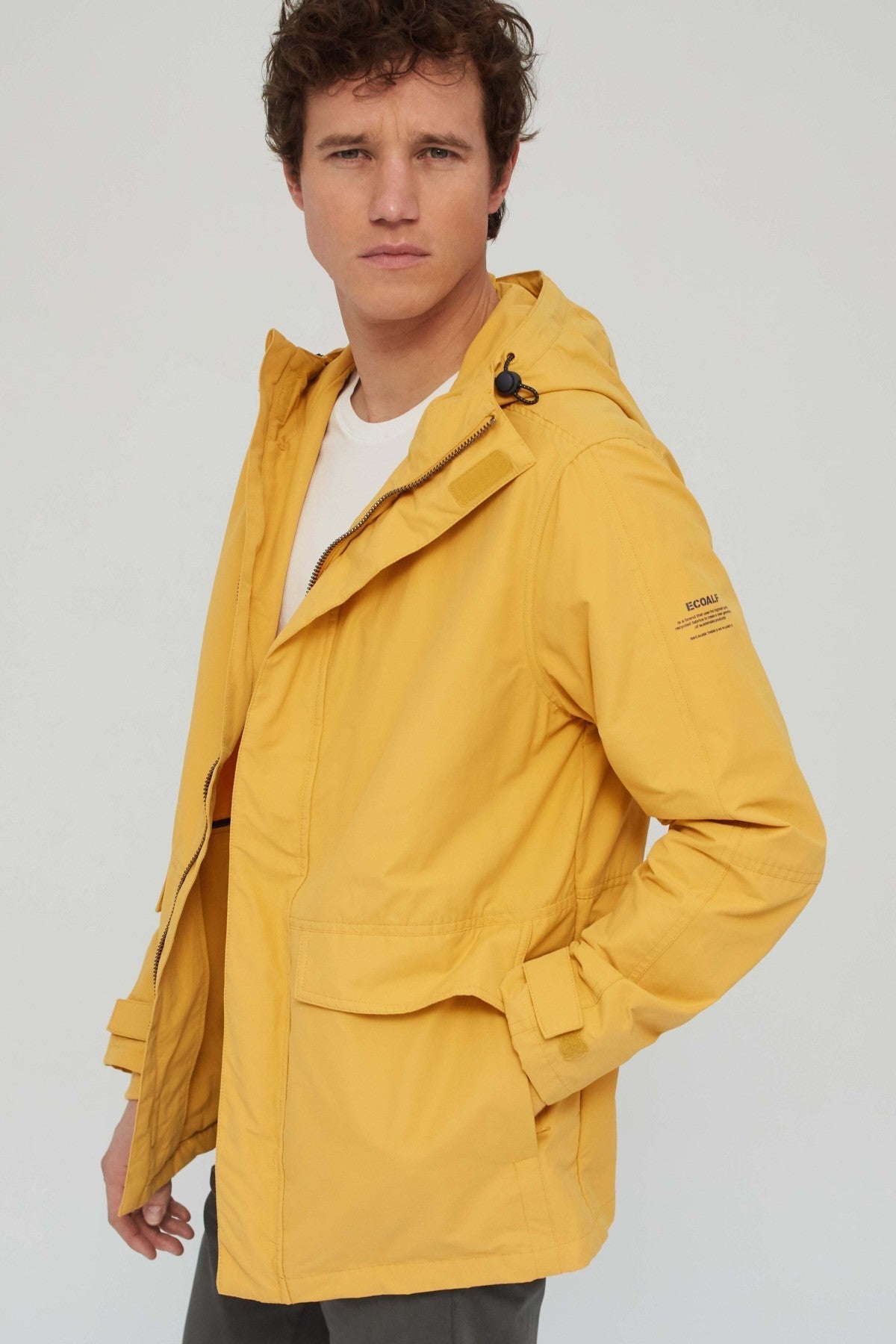 Veste jaune en coton bio et nylon recyclé - Junabee