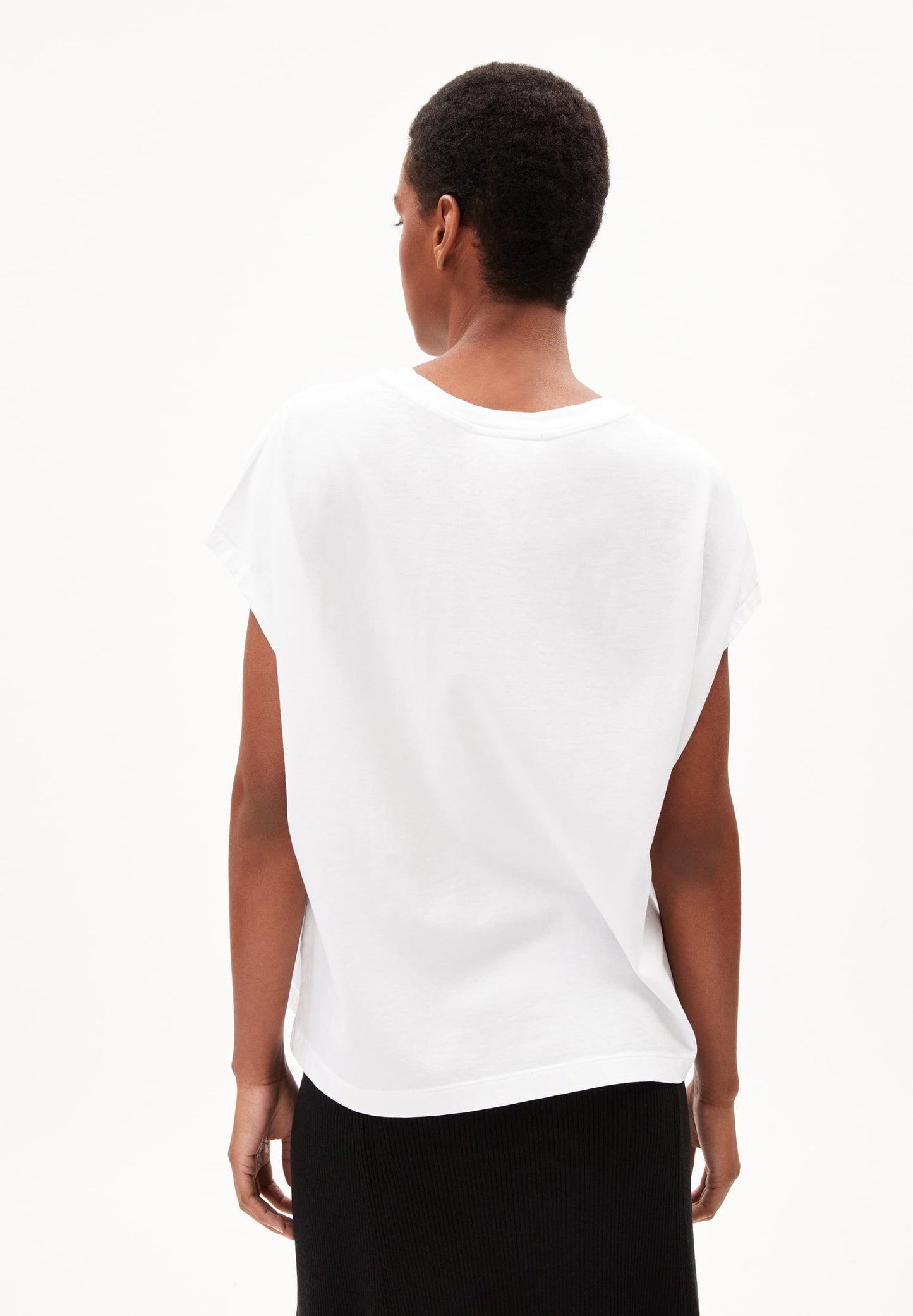 T-shirt ample en coton bio | blanc "inaara white"