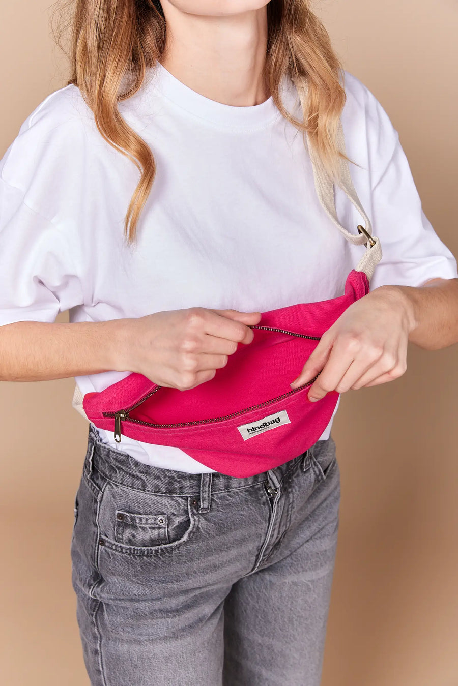 Banane en coton bio | vert "olivia holi fuchsia"