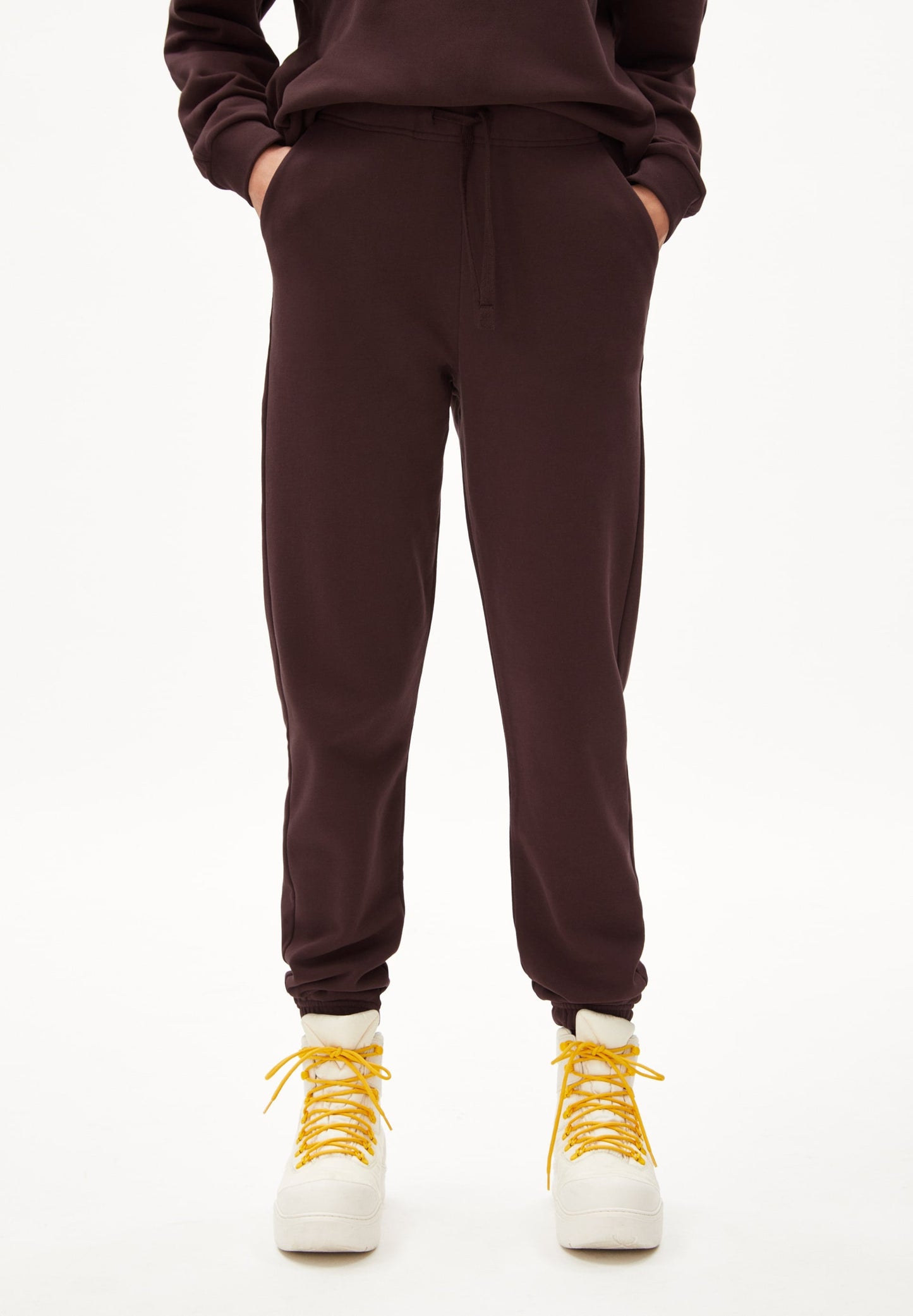 Pantalon de jogging violet foncé en coton bio - ivaa fudge