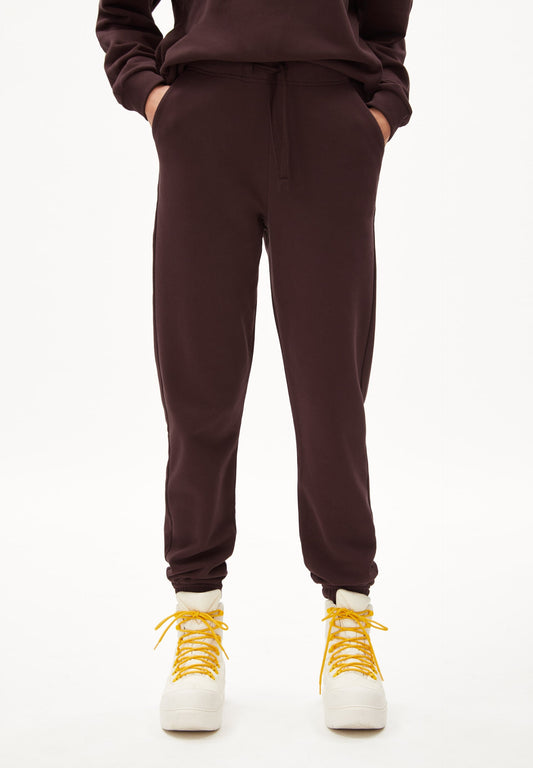 Pantalon de jogging violet foncé en coton bio - ivaa fudge