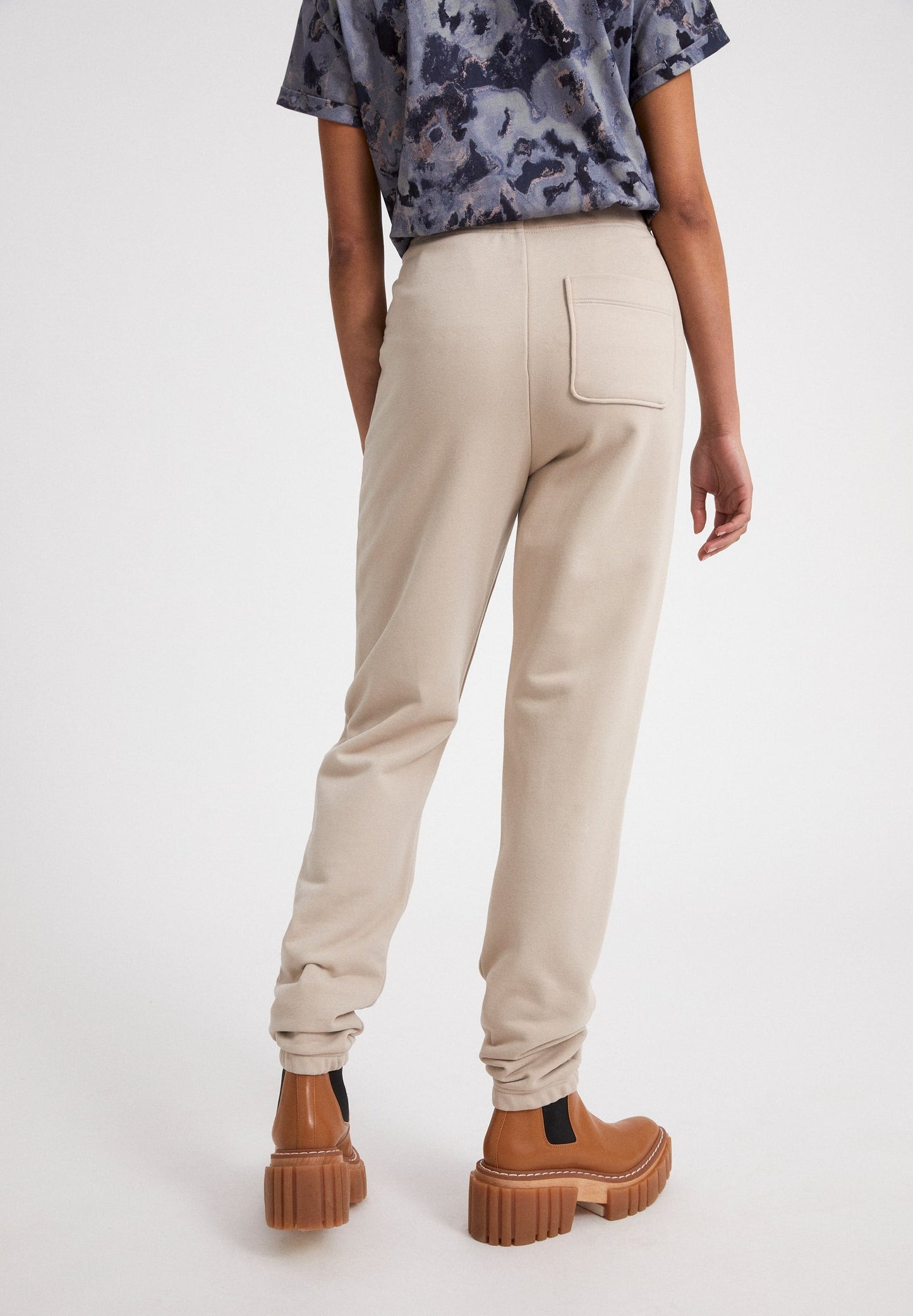 Pantalon de jogging beige en coton bio - IVAA light desert