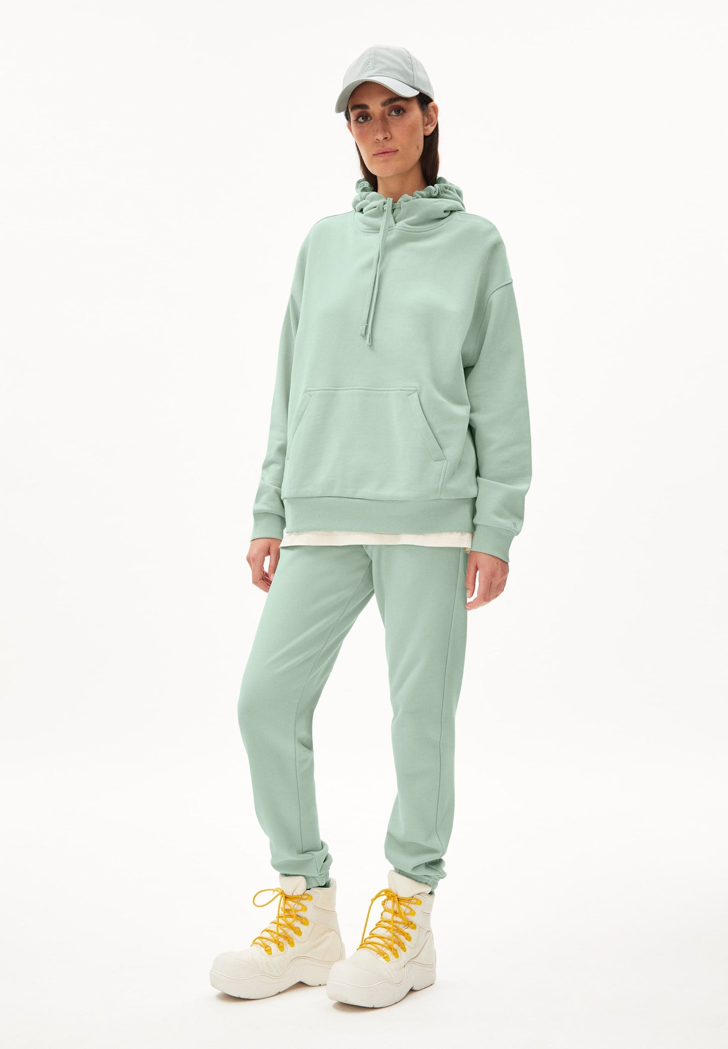 Pantalon de jogging vert menthe en coton bio - ivaa lint