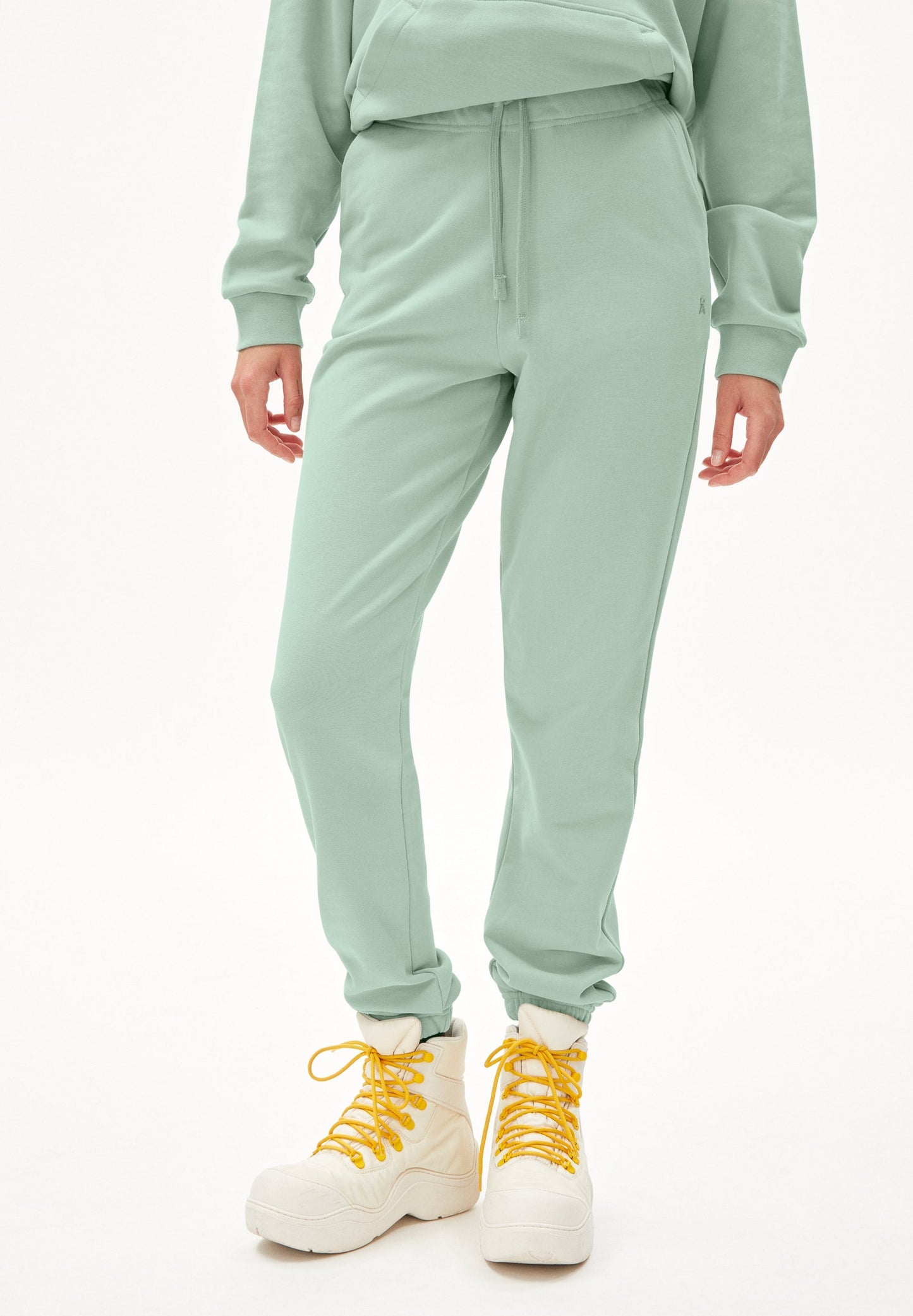Pantalon de jogging vert menthe en coton bio - ivaa lint