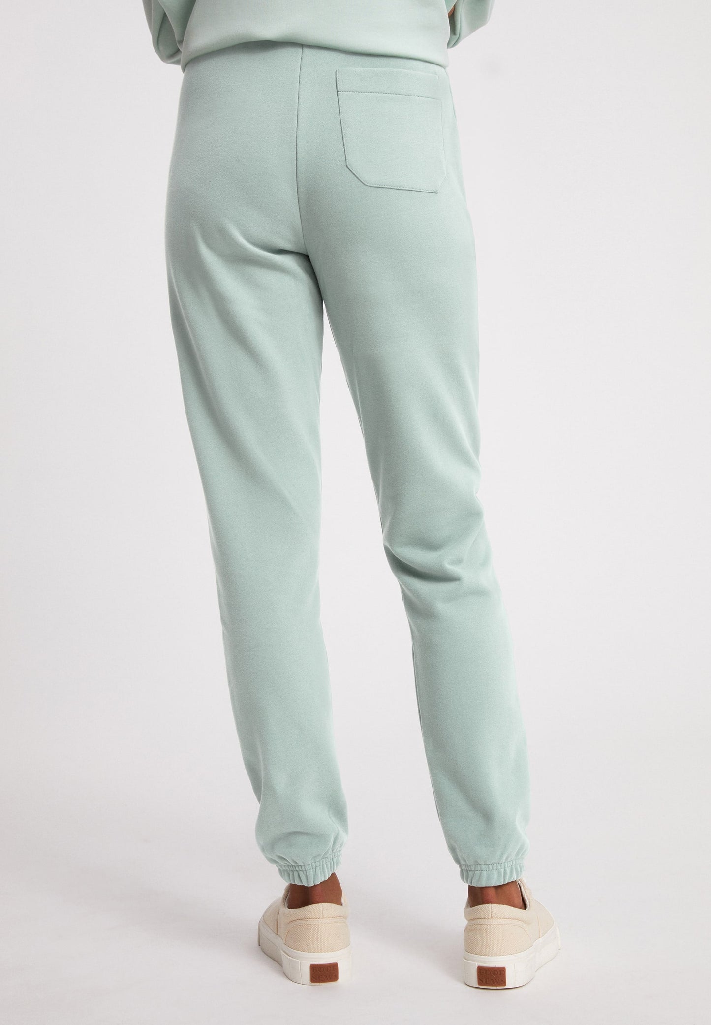 Pantalon de jogging vert d'eau en coton bio - IVAA sage green