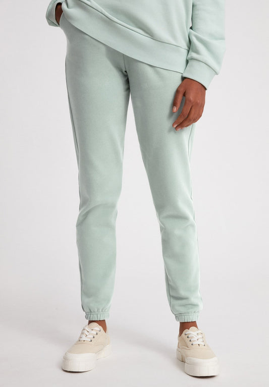 Pantalon de jogging vert d'eau en coton bio - IVAA sage green