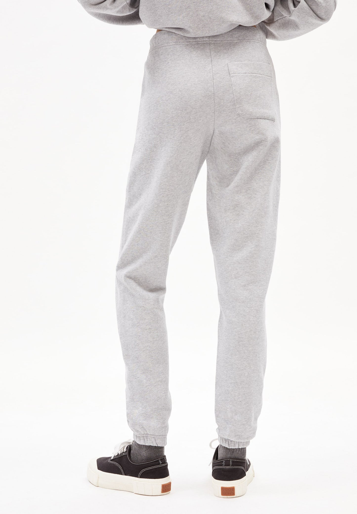 Pantalon de jogging gris clair en coton bio - ivaa grey melange