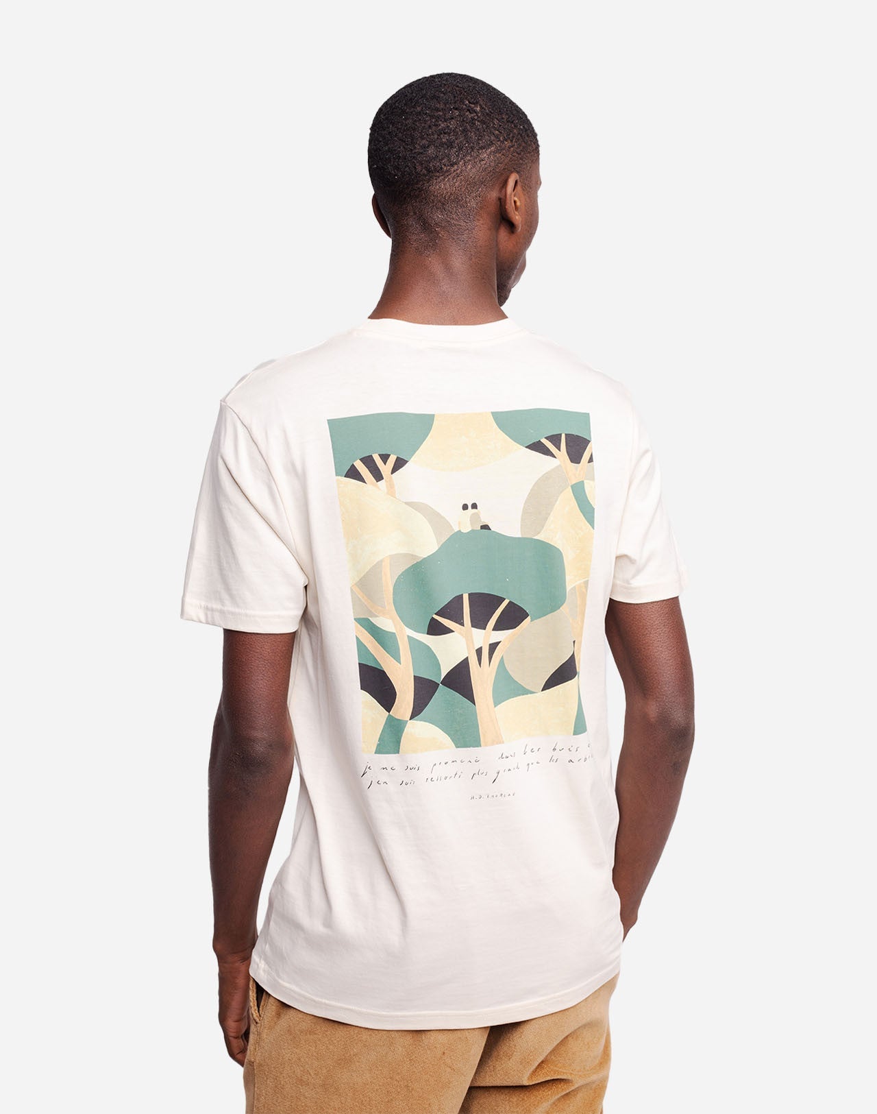 t-shirt en coton bio |  écru "contemplation"