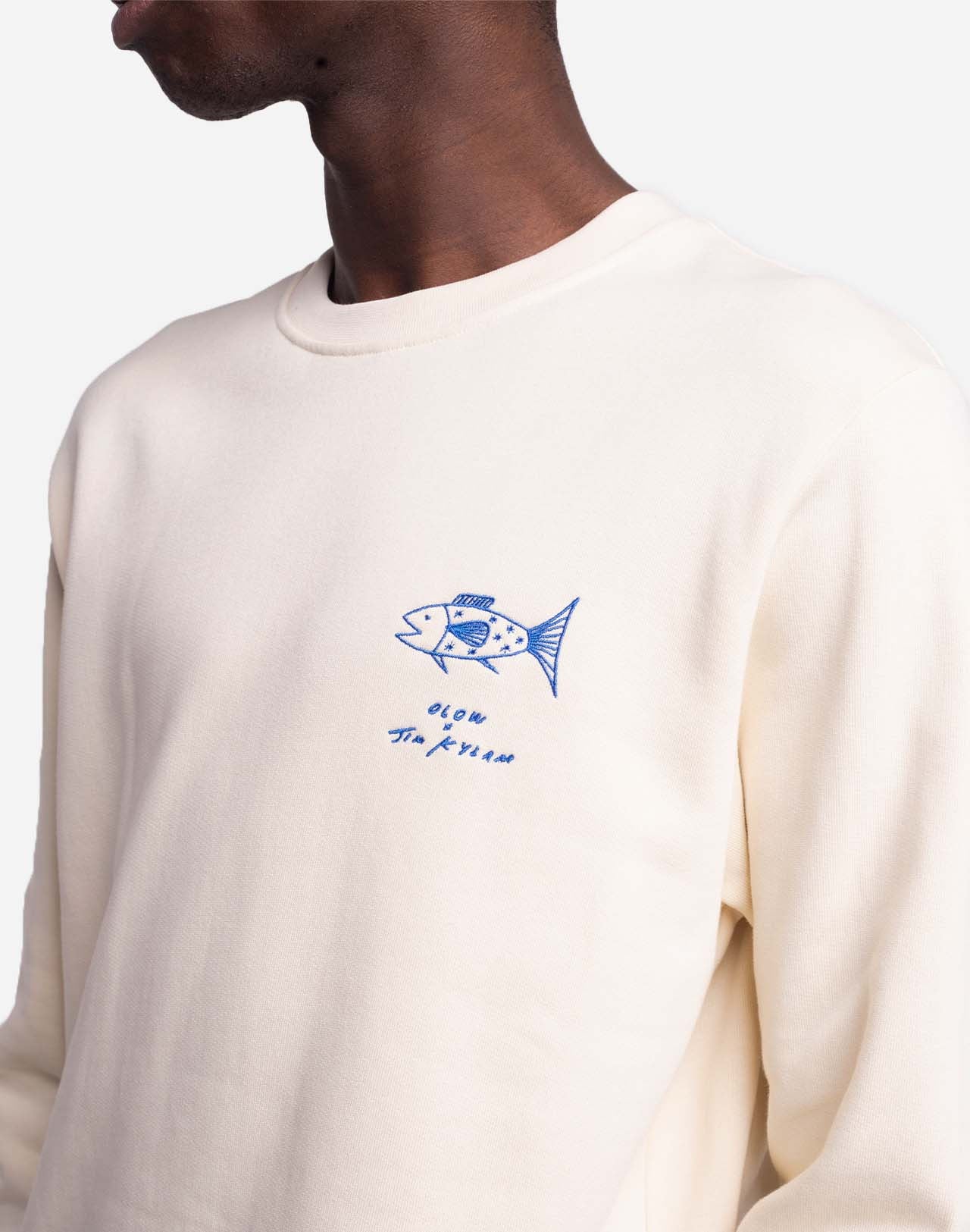 Sweat en coton bio | écru "estanque ivoire"