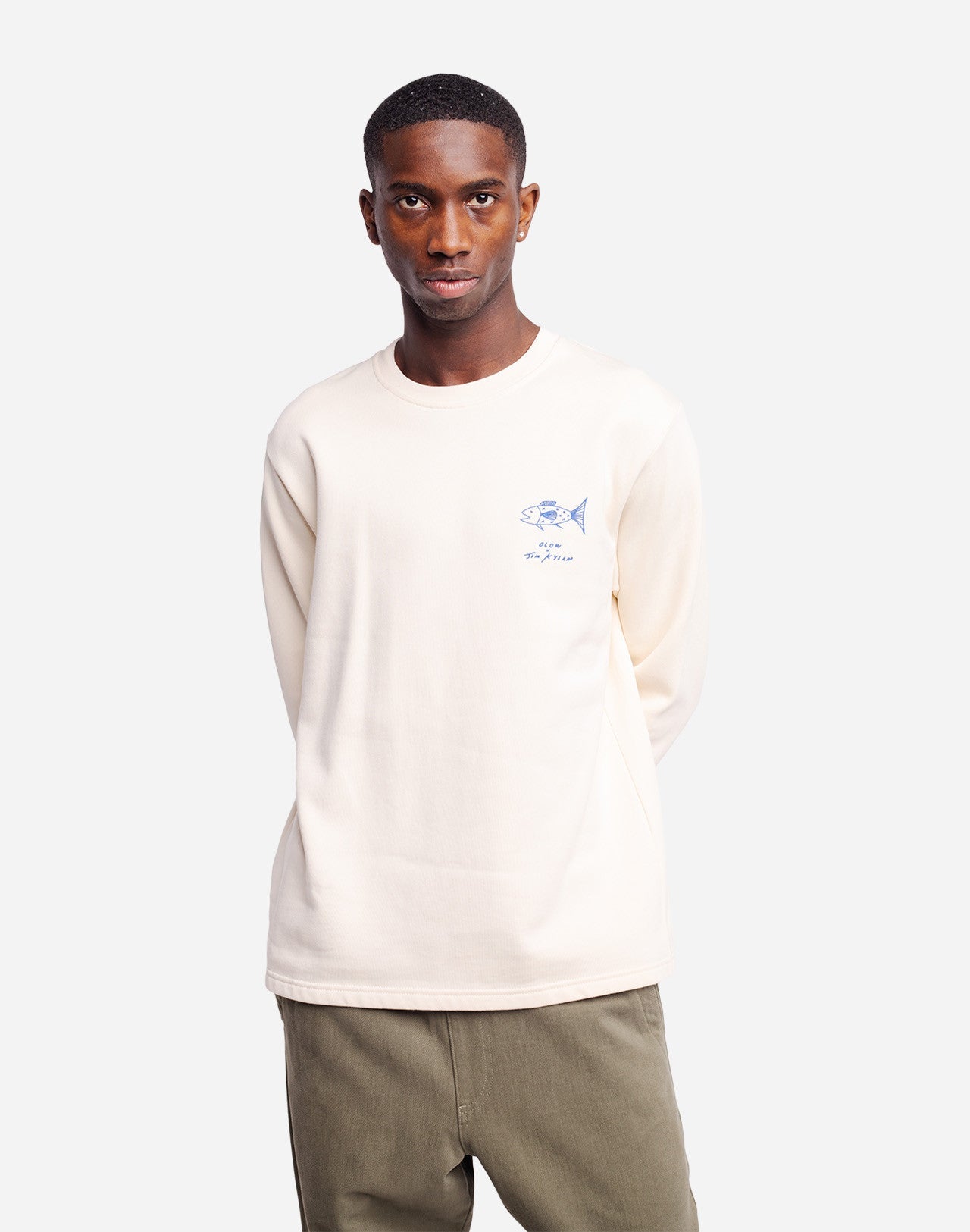 Sweat en coton bio | écru "estanque ivoire"