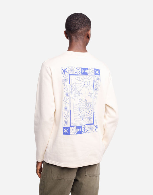 Sweat en coton bio | écru "estanque ivoire"