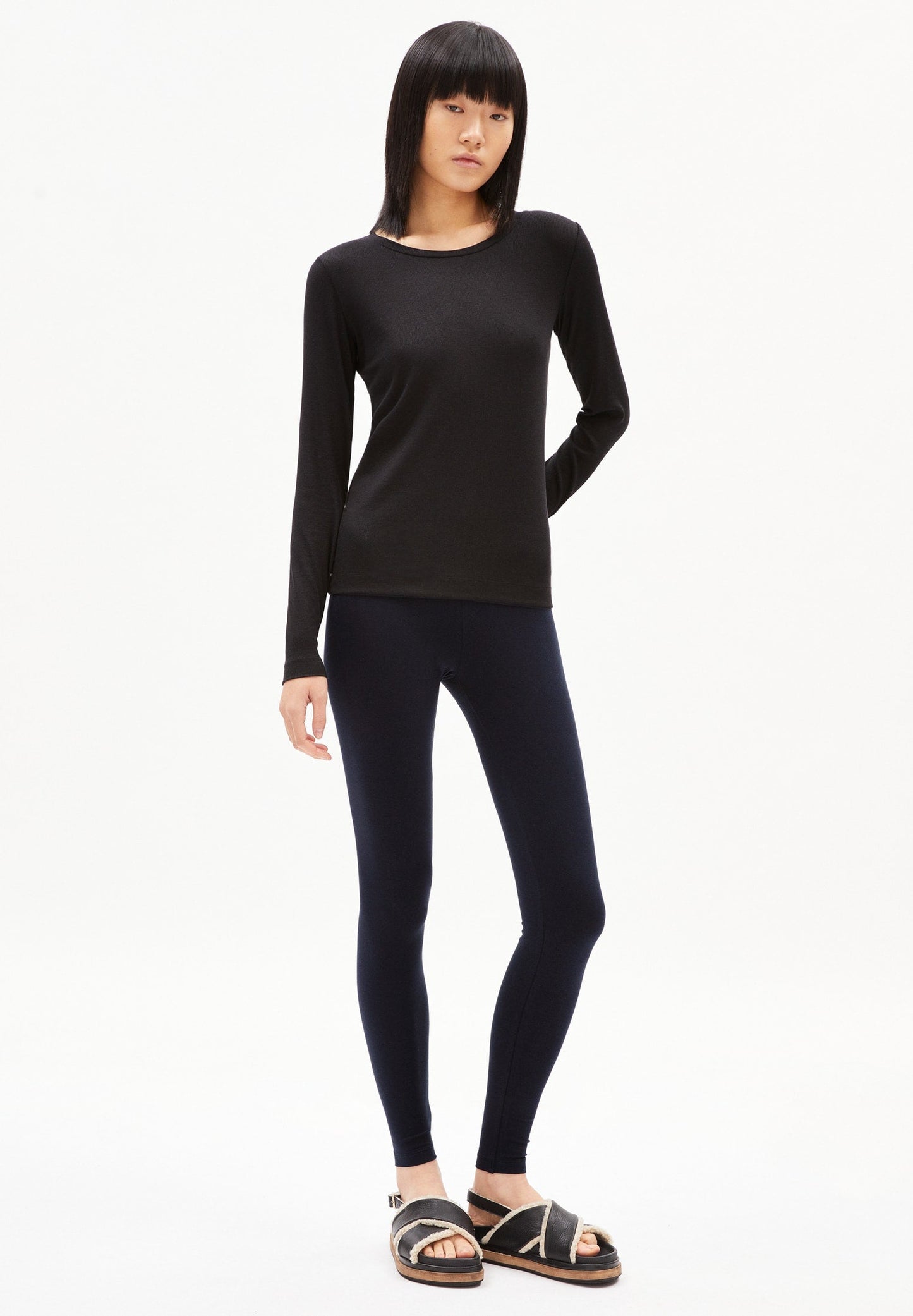 Legging en coton bio | marine "shivaa night sky"