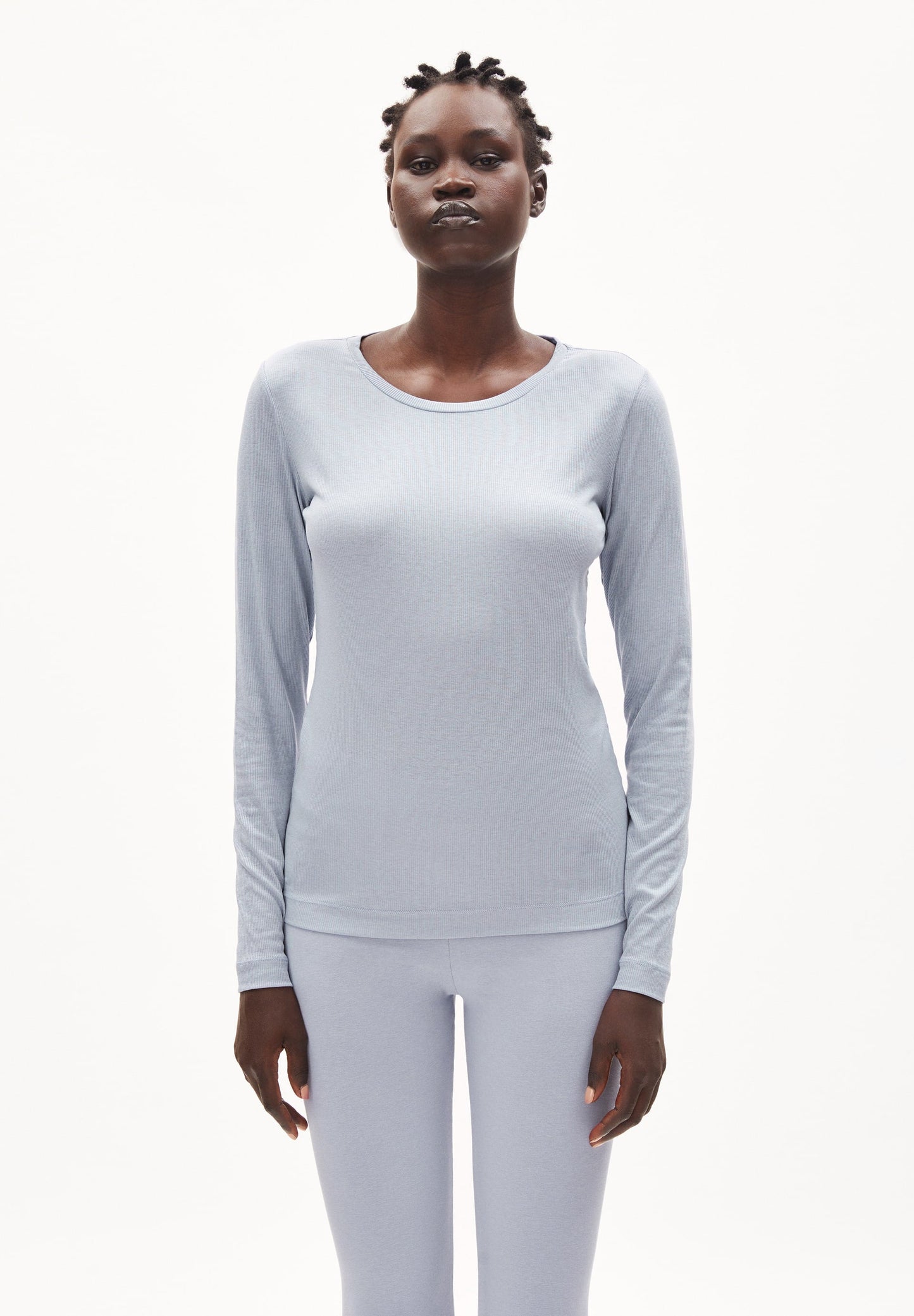 T-shirt manches longues bleu ciel en tencel et coton bio - jaaleaa daydream