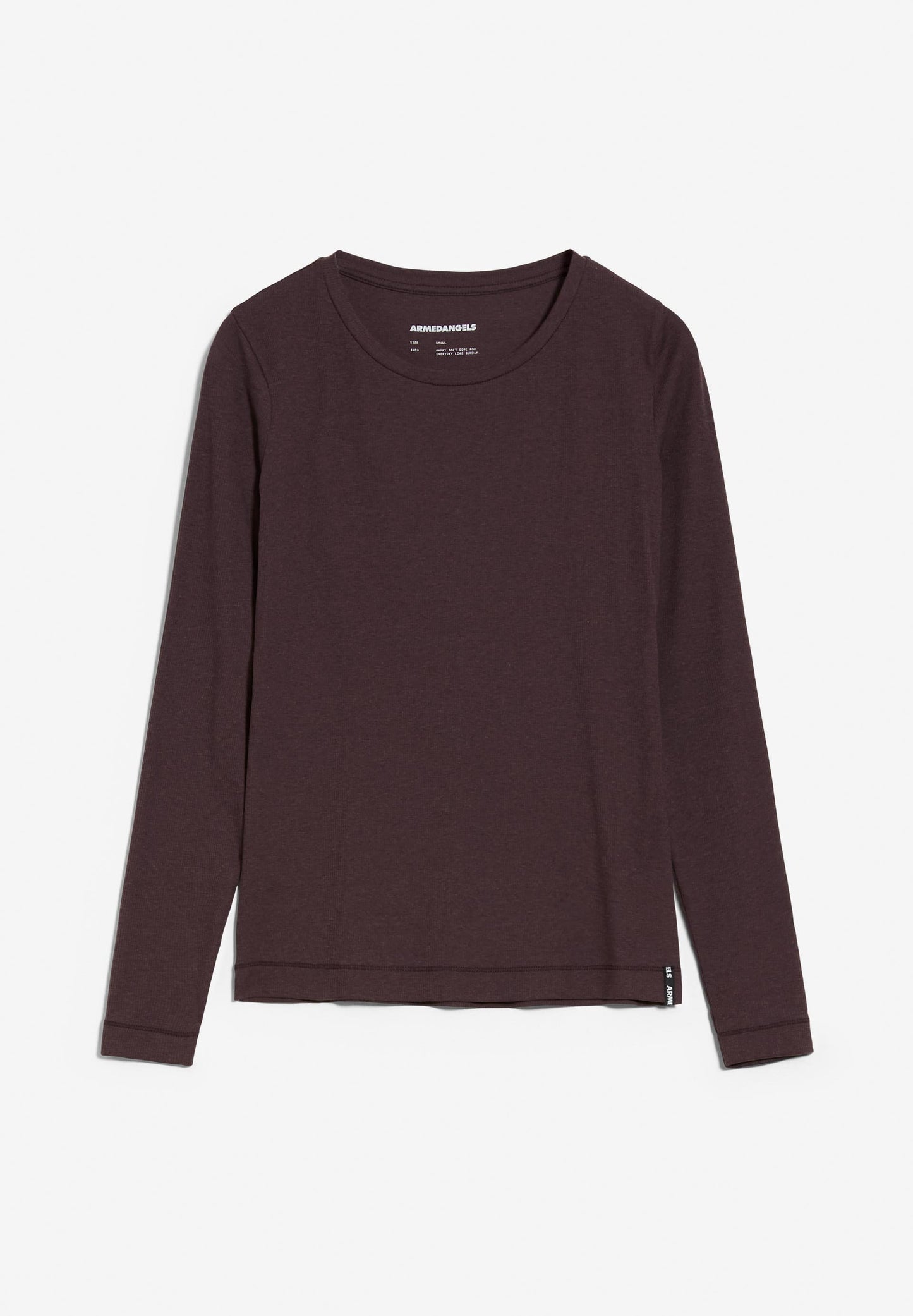 T-shirt manches longues prune en tencel et coton bio - jaaleaa fudge