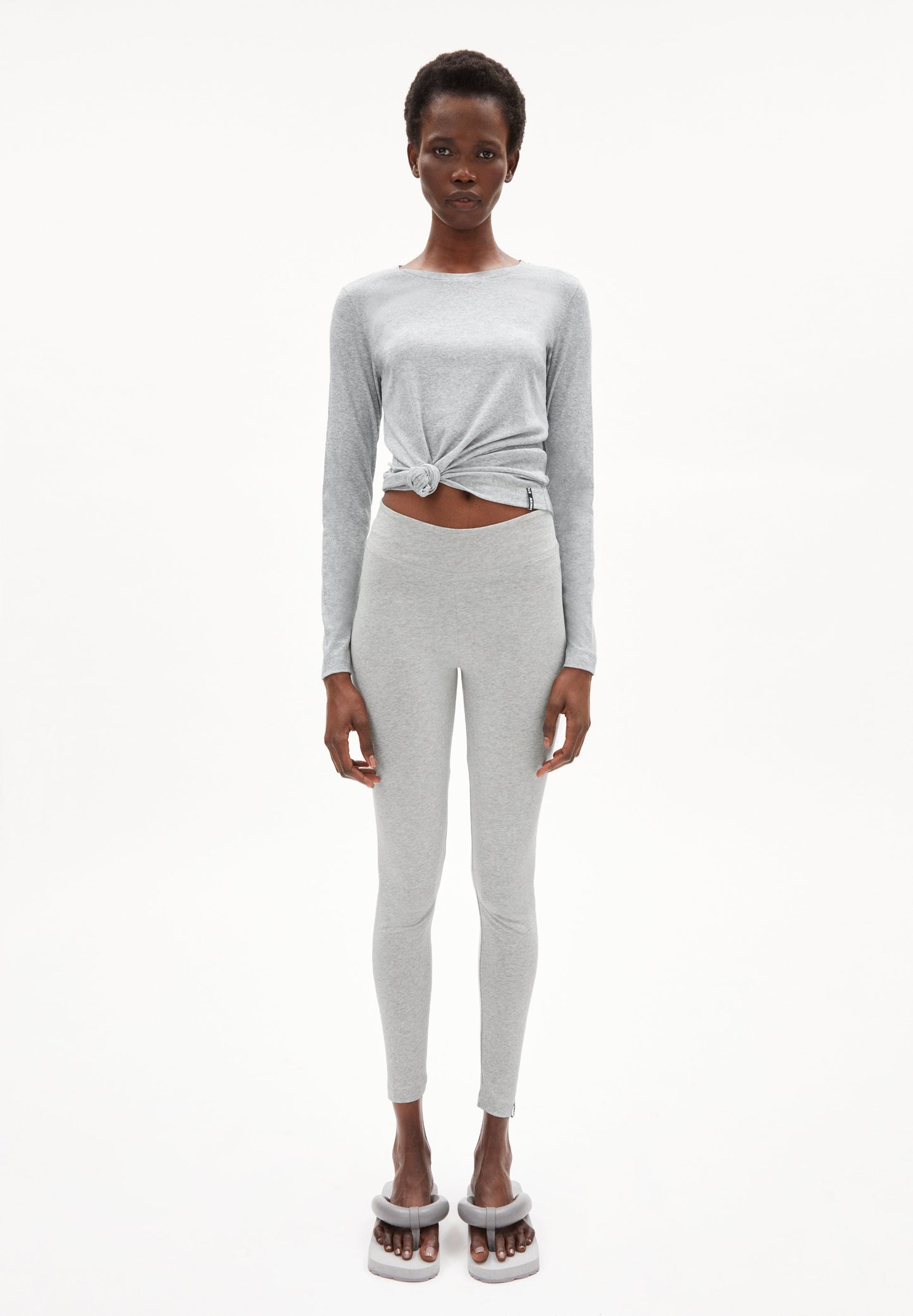 T-shirt manches longues en tencel et coton bio | gris "jaaleaa grey melange"