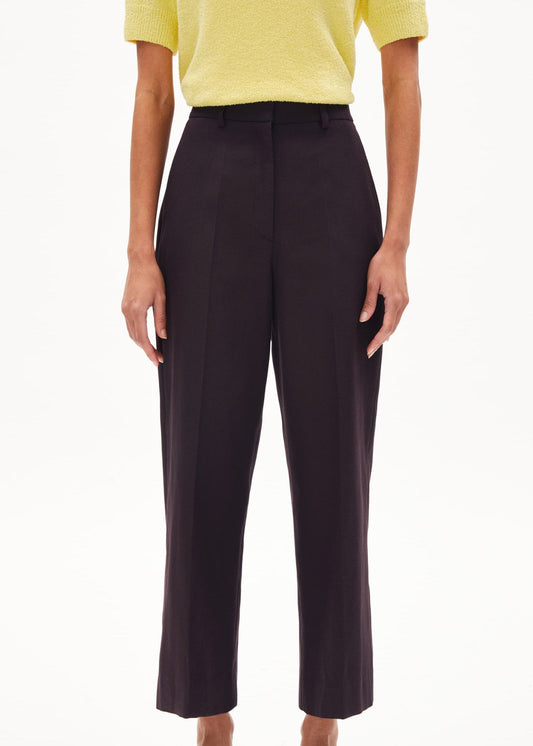 Pantalon 7/8 en coton bio | marron foncé "jaalma cool ash"