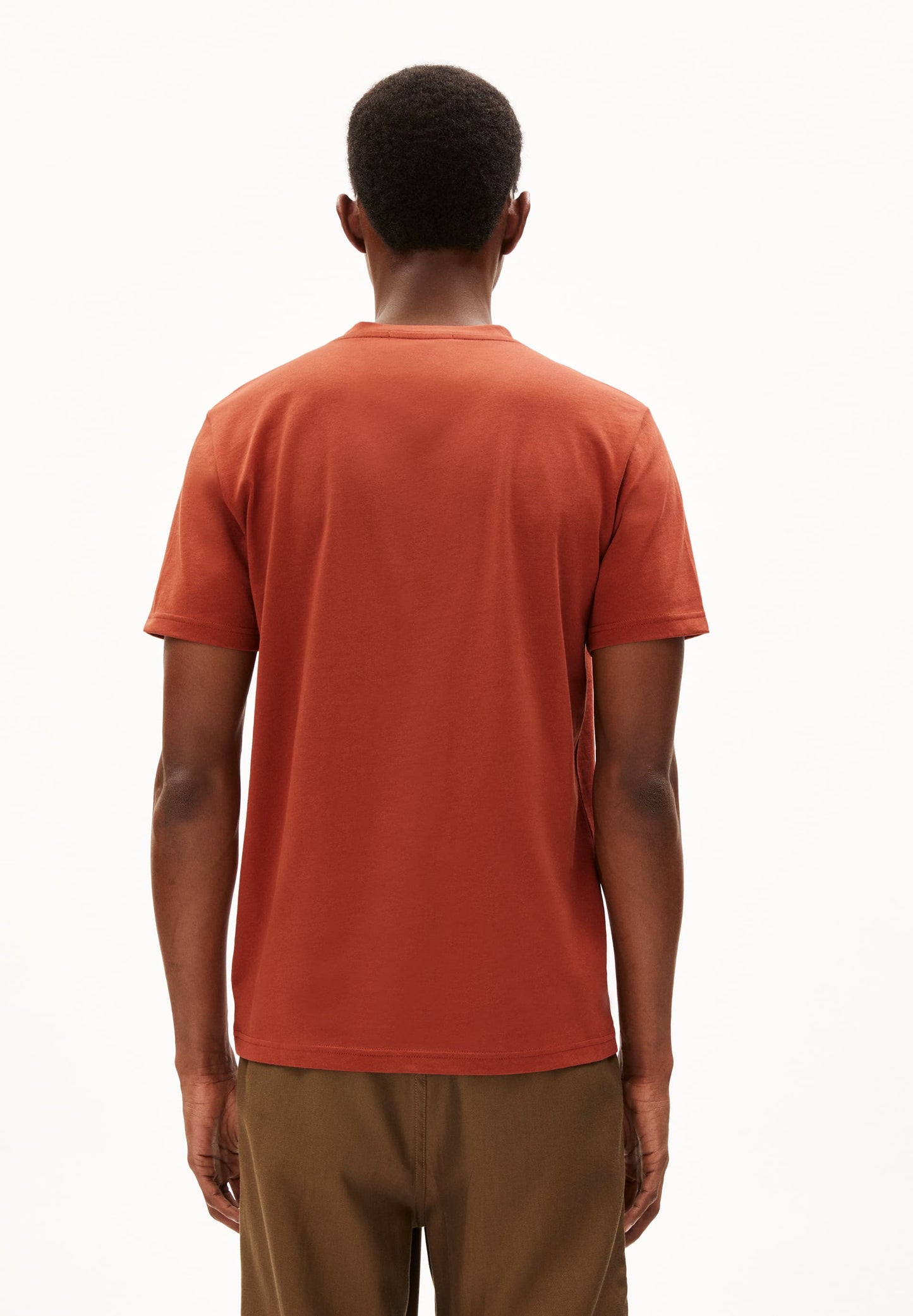 T-shirt en coton bio | rouge "jaames dark amber"
