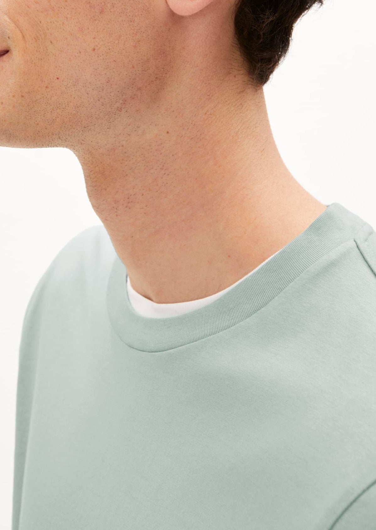T-shirt en coton bio | Bleu clair "jaames morning dew"