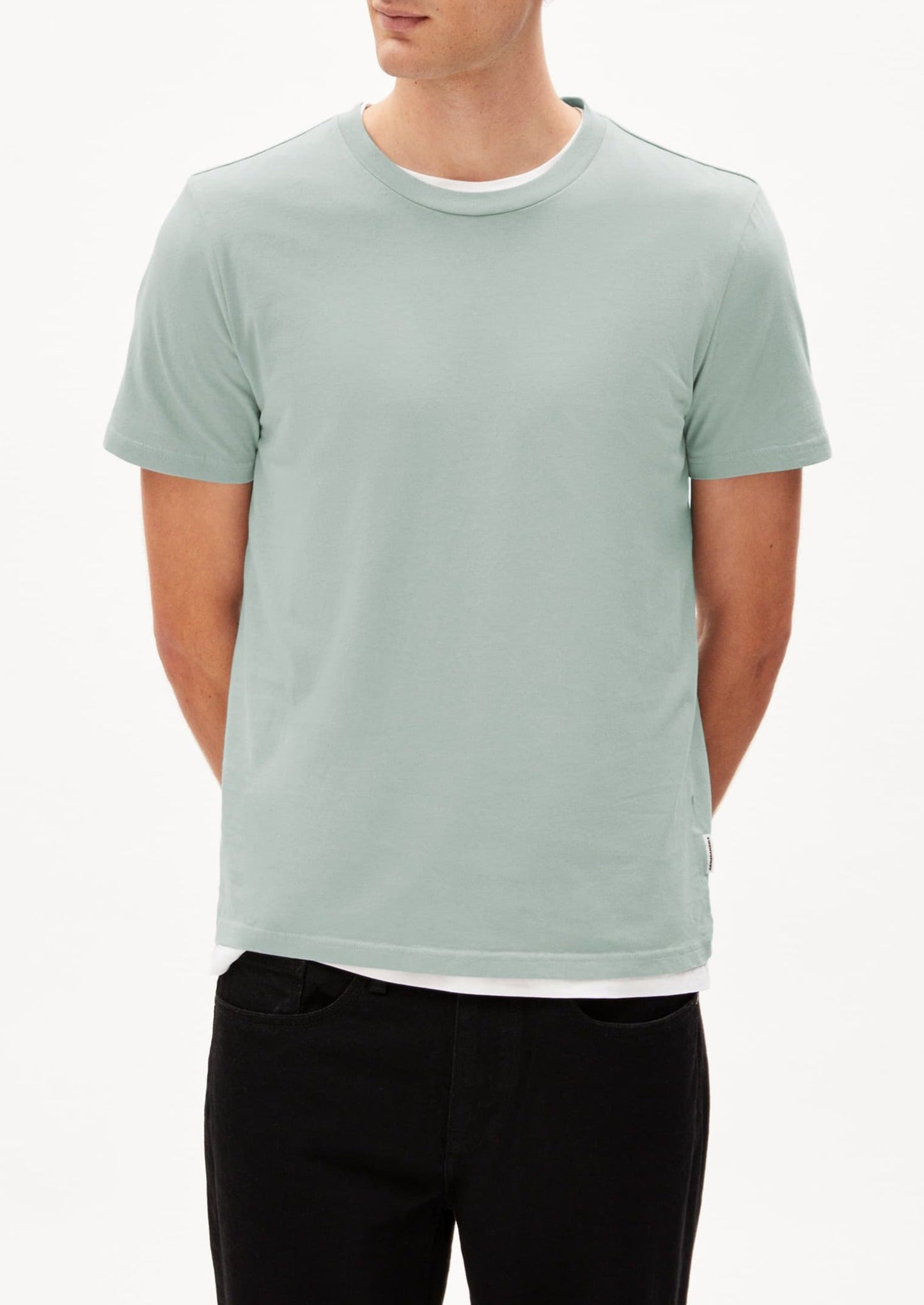 T-shirt en coton bio | Bleu clair "jaames morning dew"