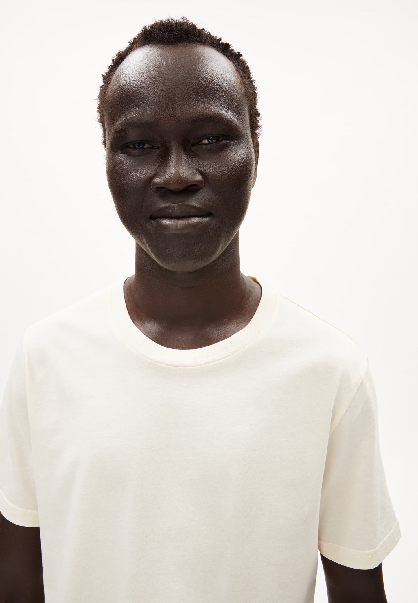 T-shirt en coton bio | Beige "jaames oatmilk"