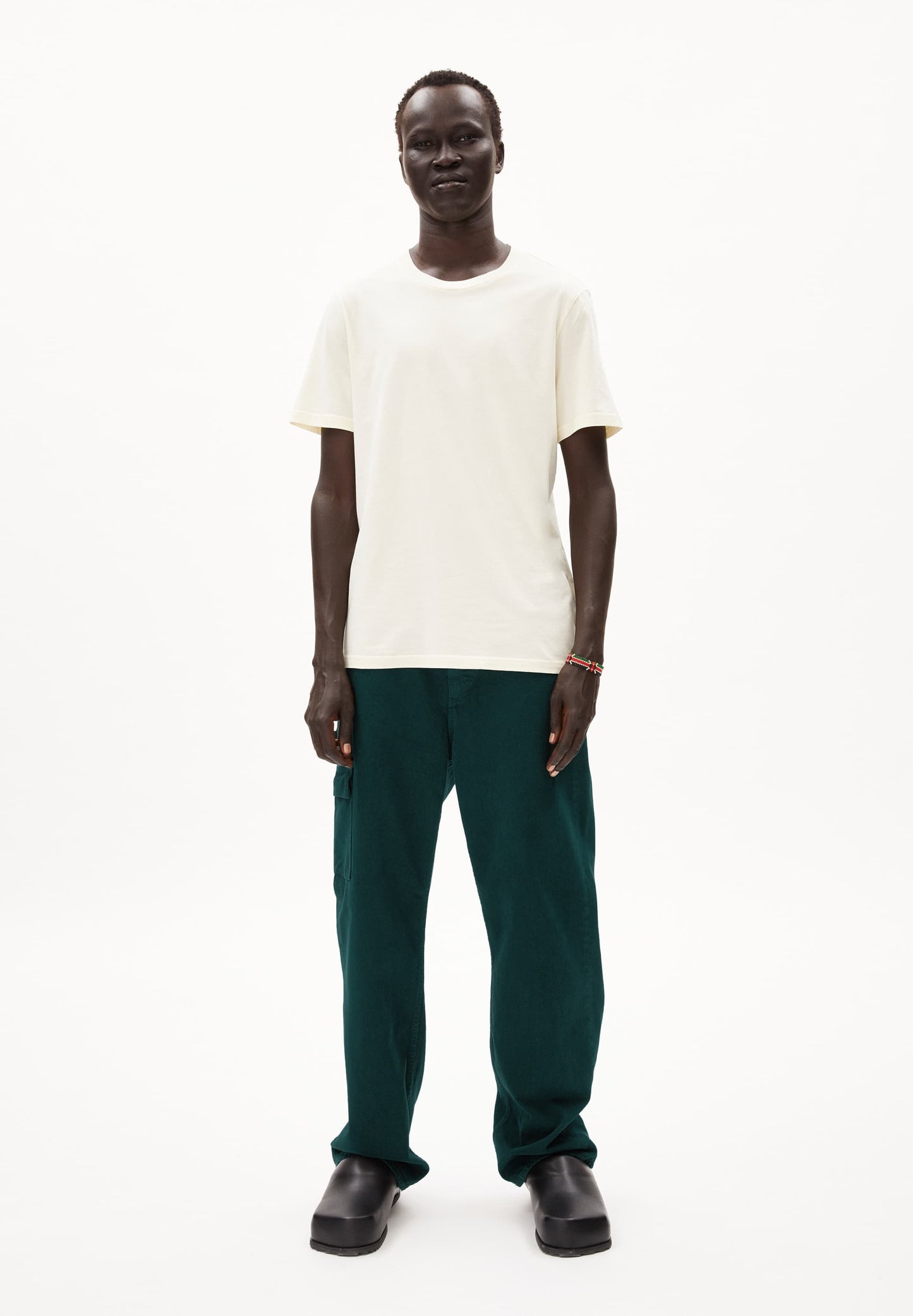 T-shirt en coton bio | Beige "jaames oatmilk"