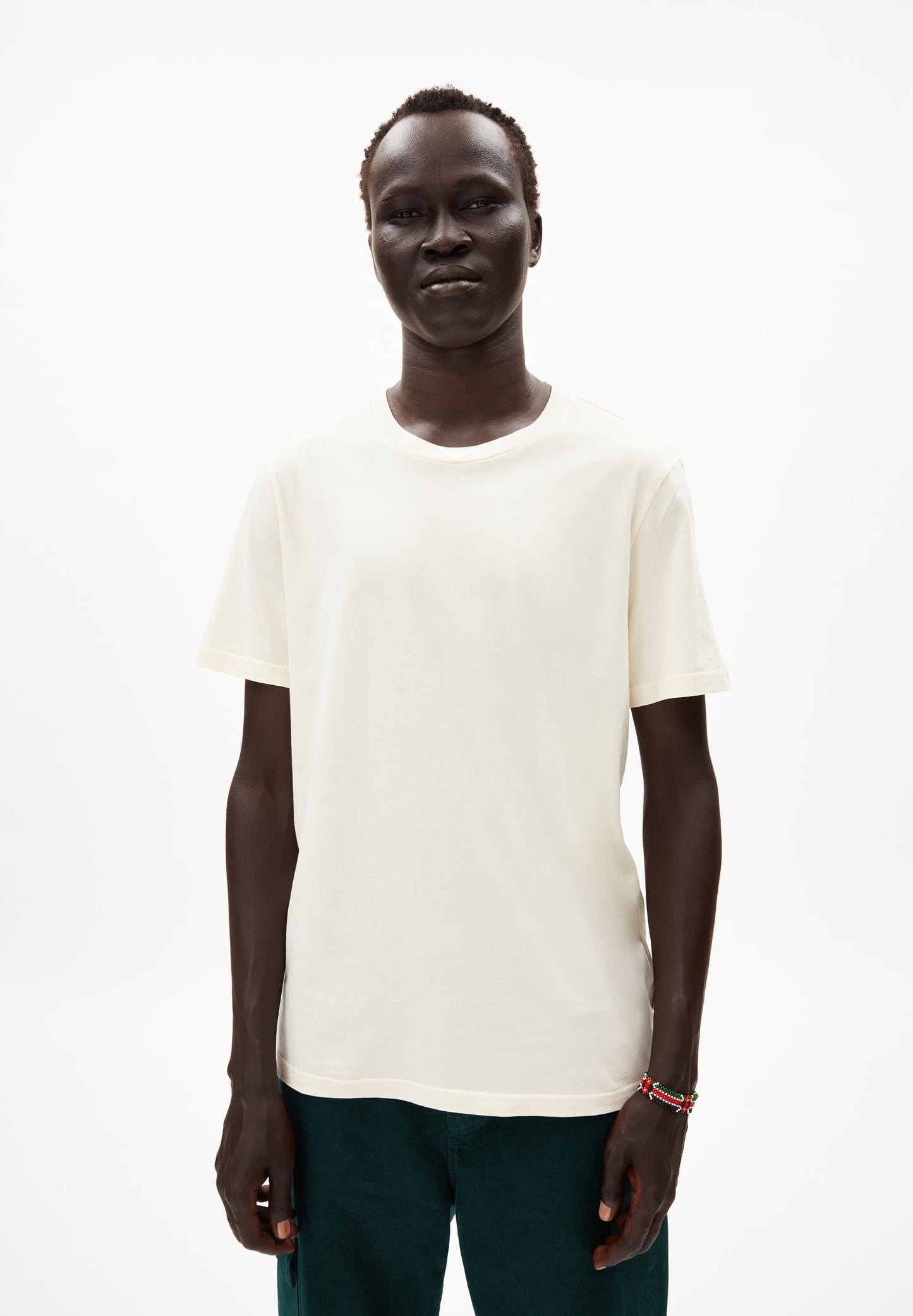 T-shirt en coton bio | Beige "jaames oatmilk"