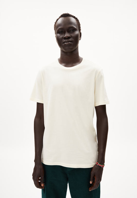 T-shirt en coton bio | Beige "jaames oatmilk"