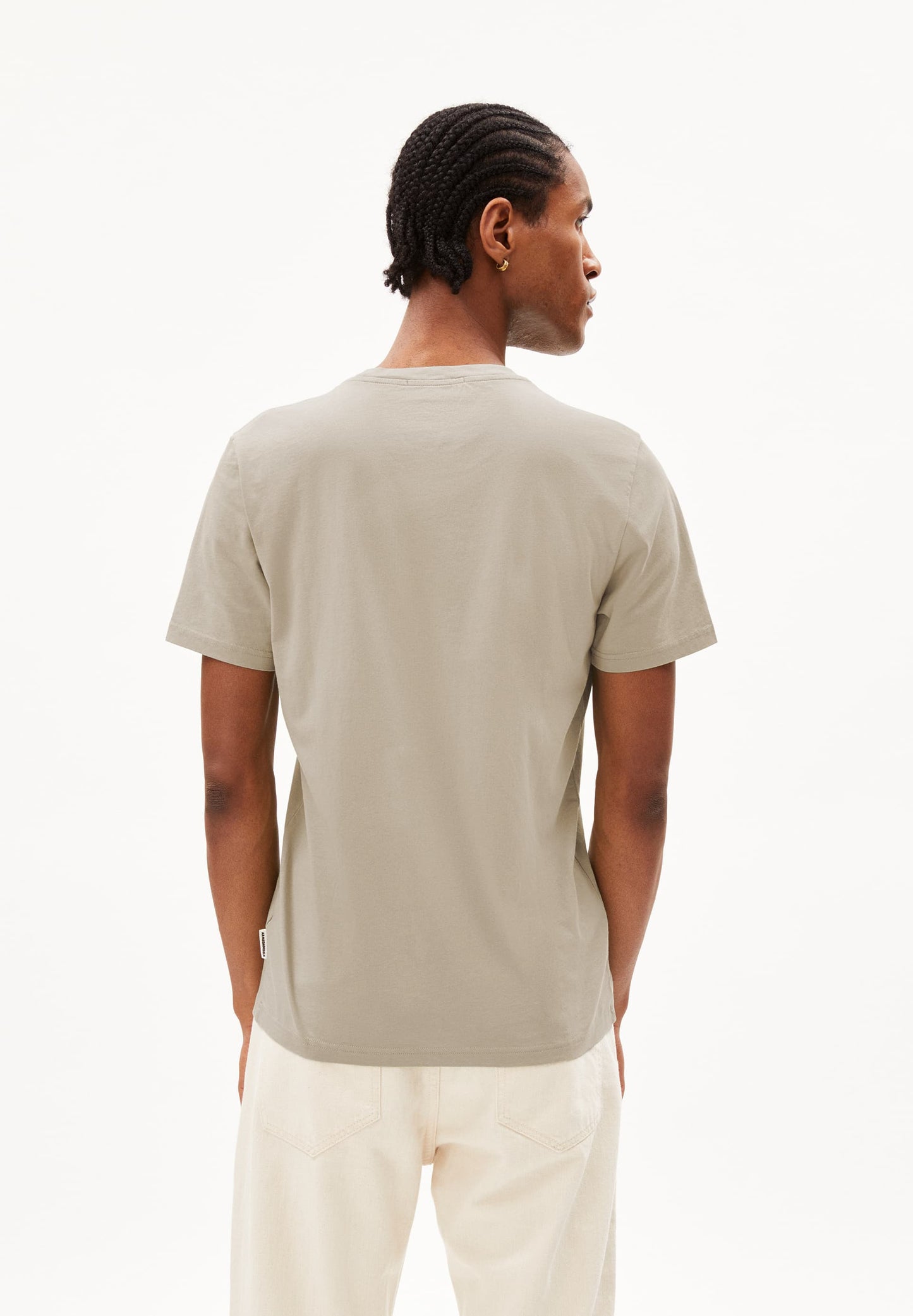 T-shirt en coton bio | Marron "jaames sand stone"