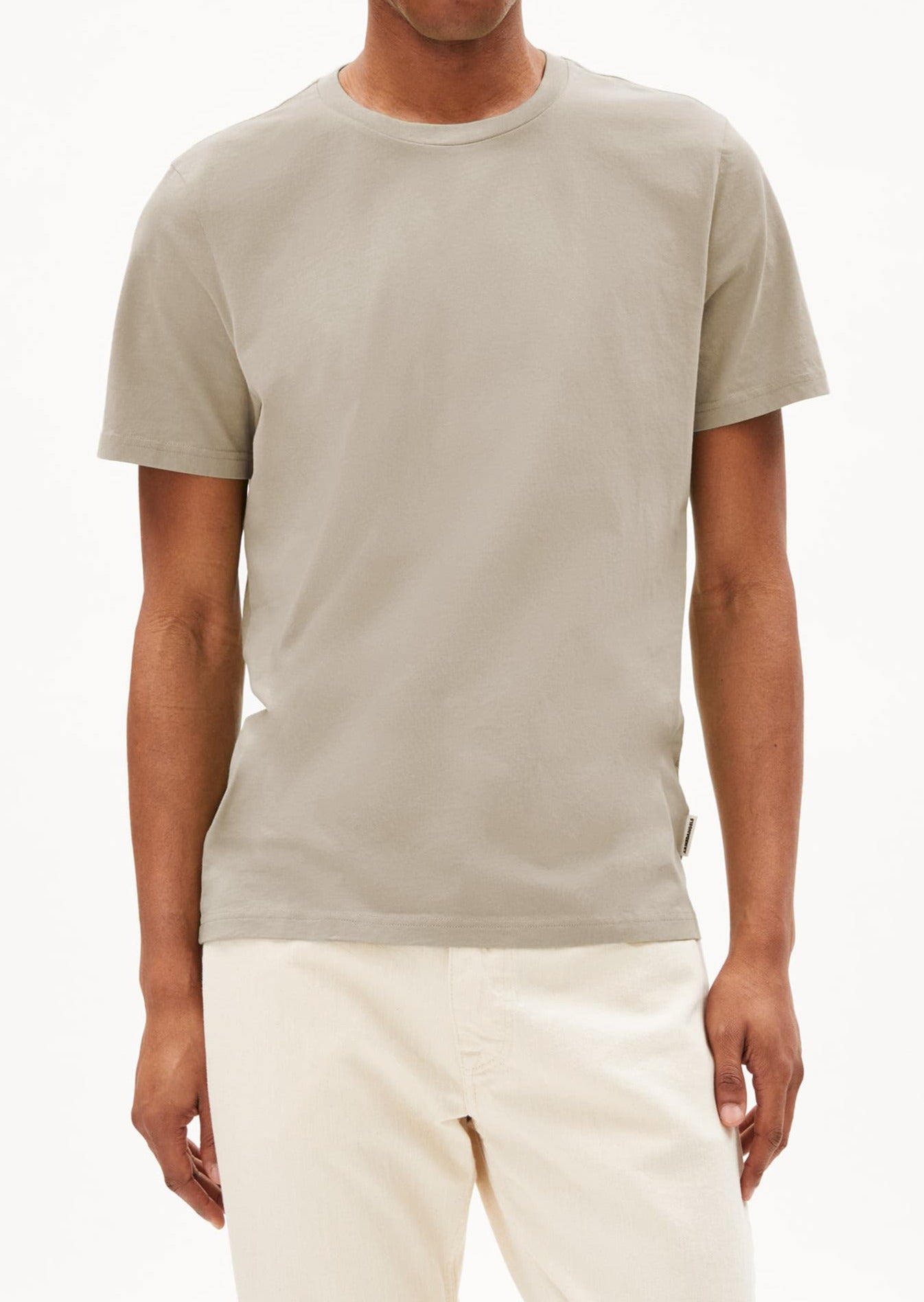 T-shirt en coton bio | Marron "jaames sand stone"