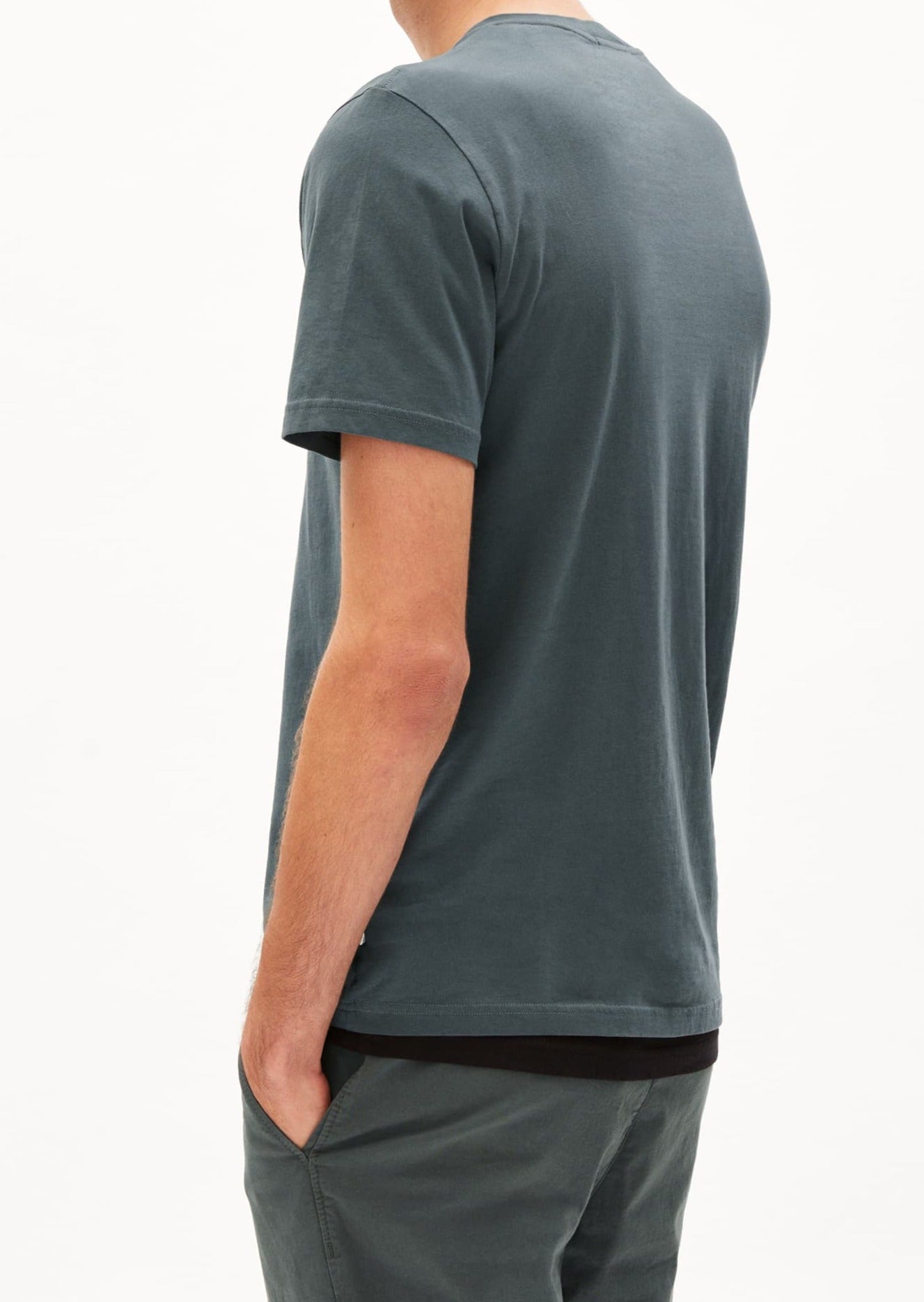 T-shirt en coton bio | Gris "jaames space steel"