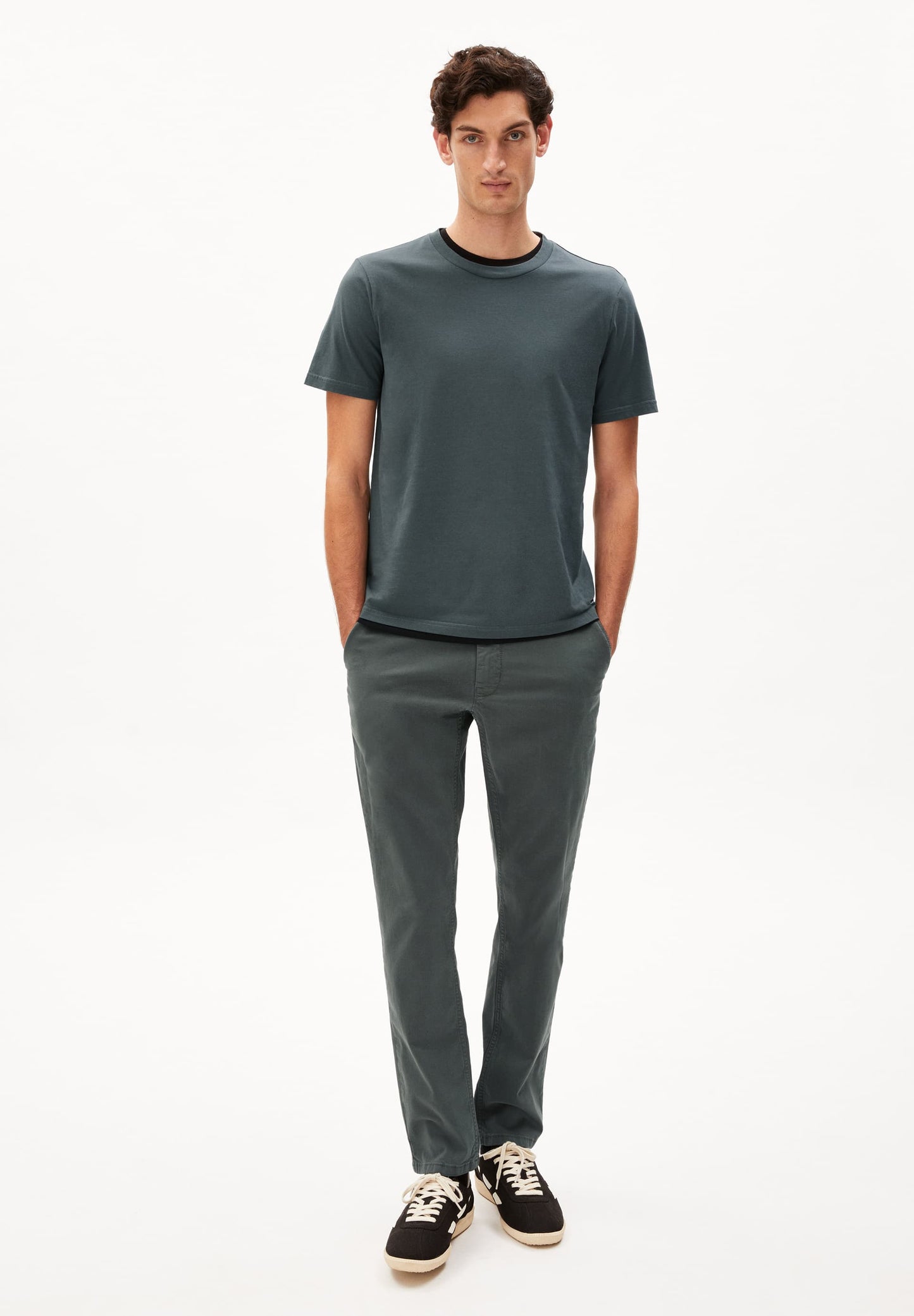 T-shirt en coton bio | Gris "jaames space steel"