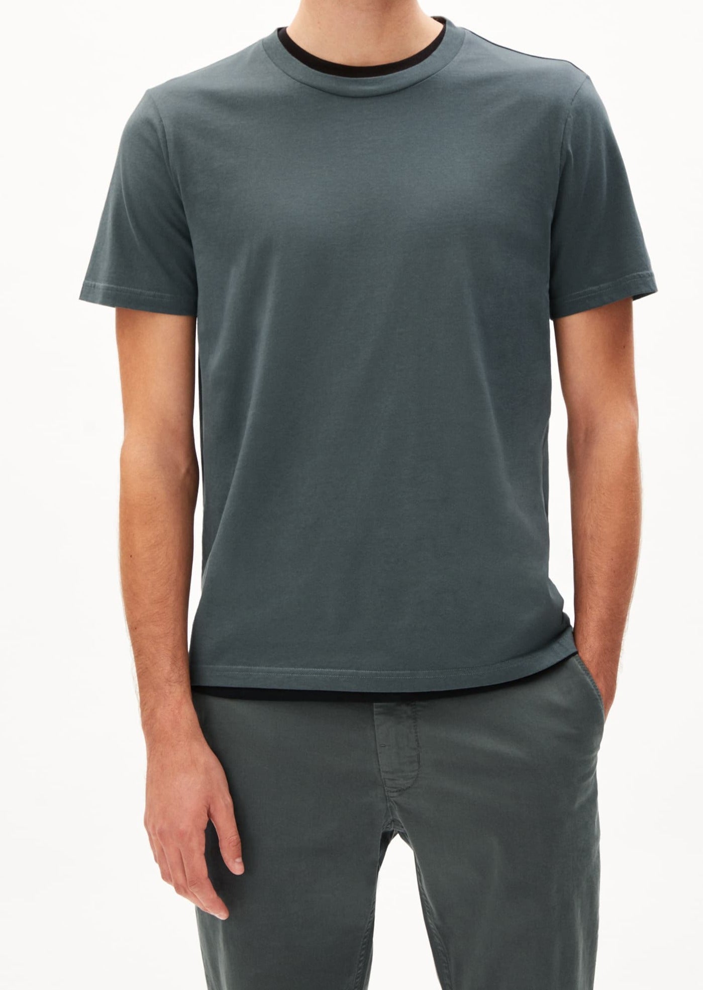 T-shirt en coton bio | Gris "jaames space steel"