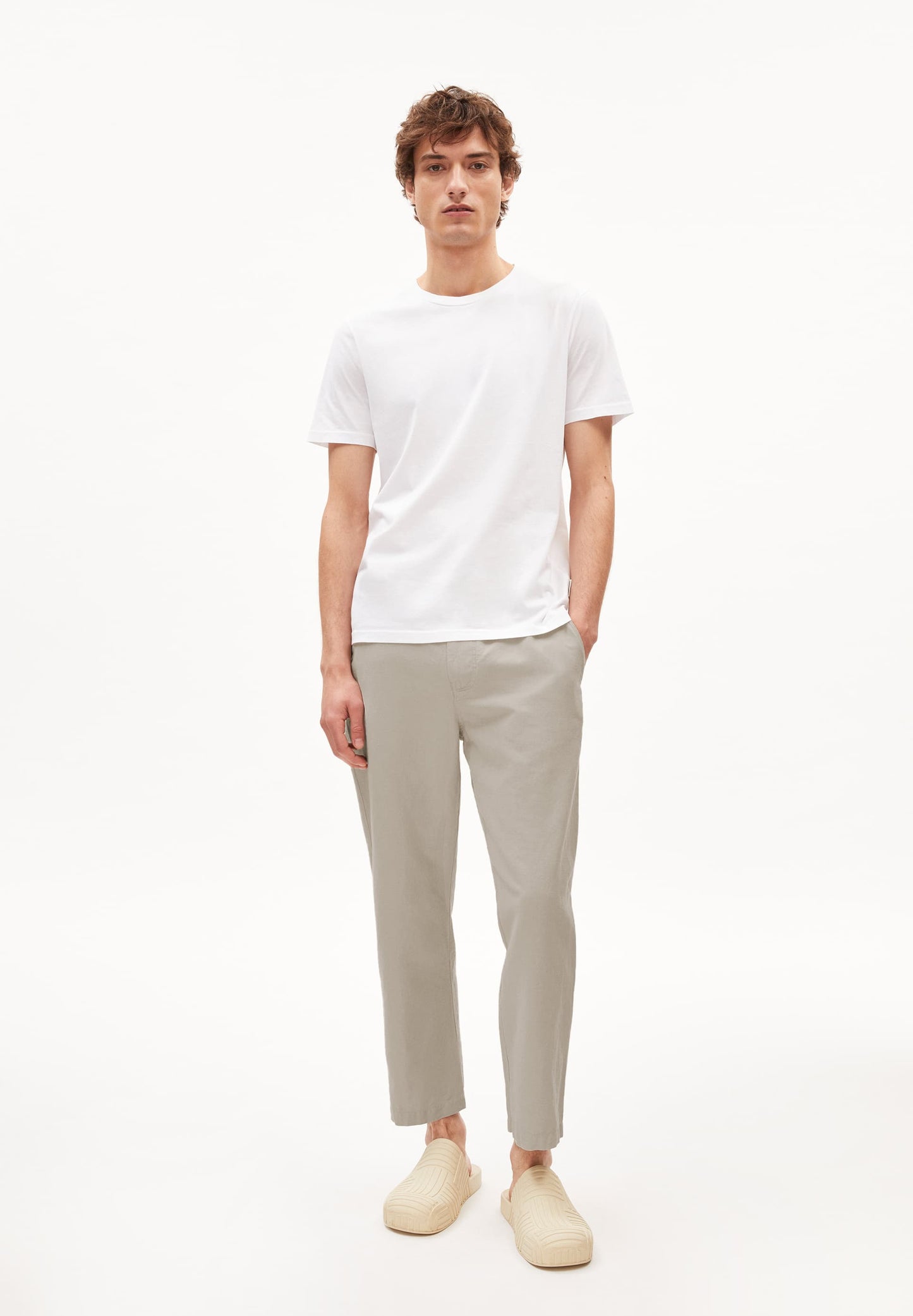 T-shirt en coton bio | blanc "jaames white"