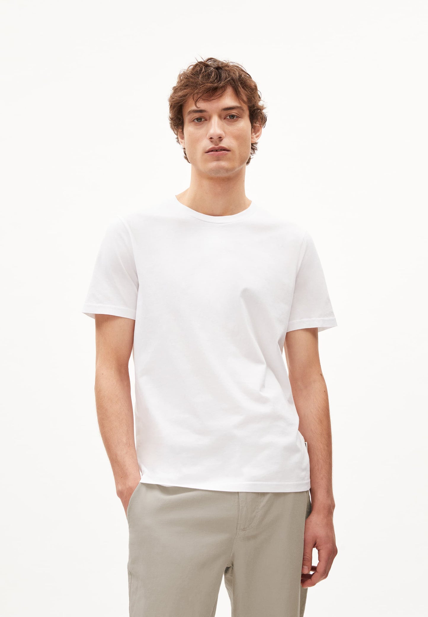 T-shirt en coton bio | blanc "jaames white"