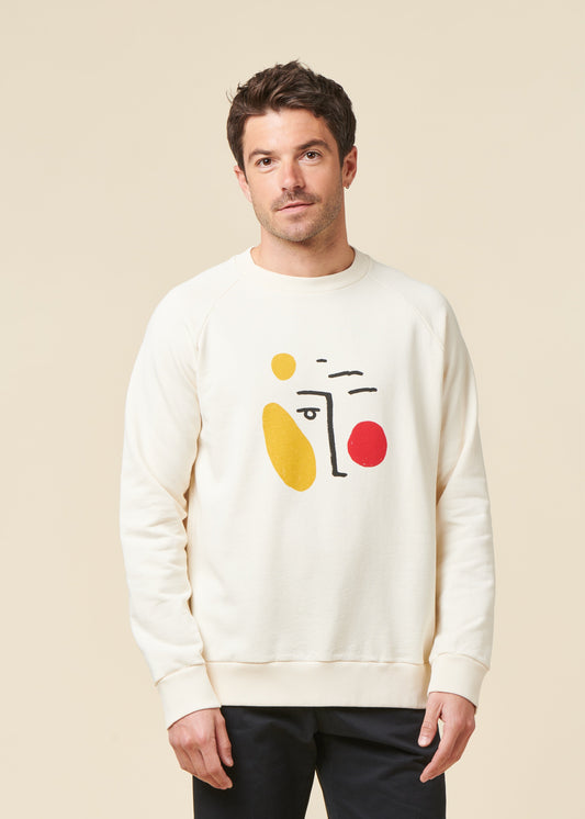 Pull en coton bio | écru "Calder - cream"