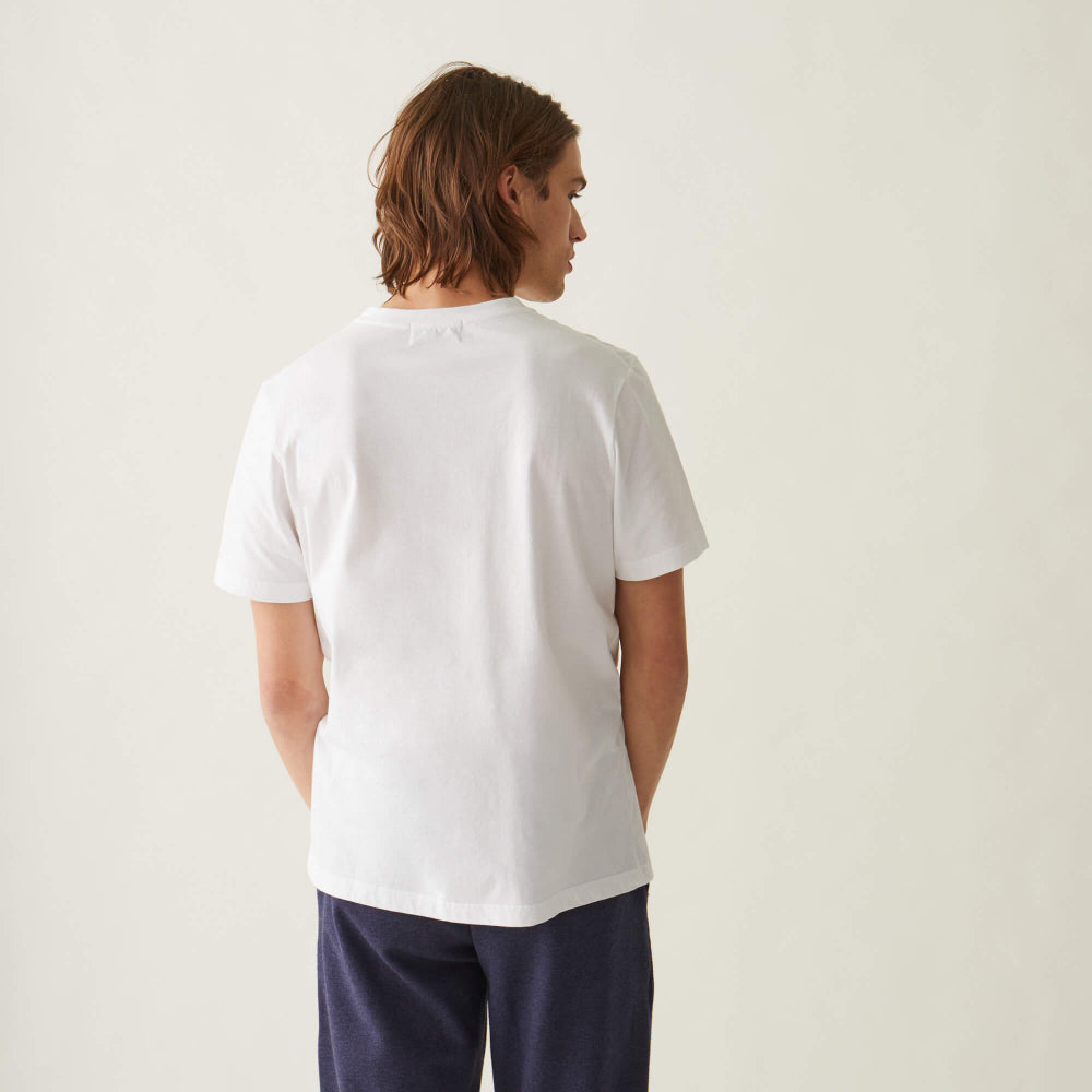 T-shirt en coton bio | blanc "jean plus"