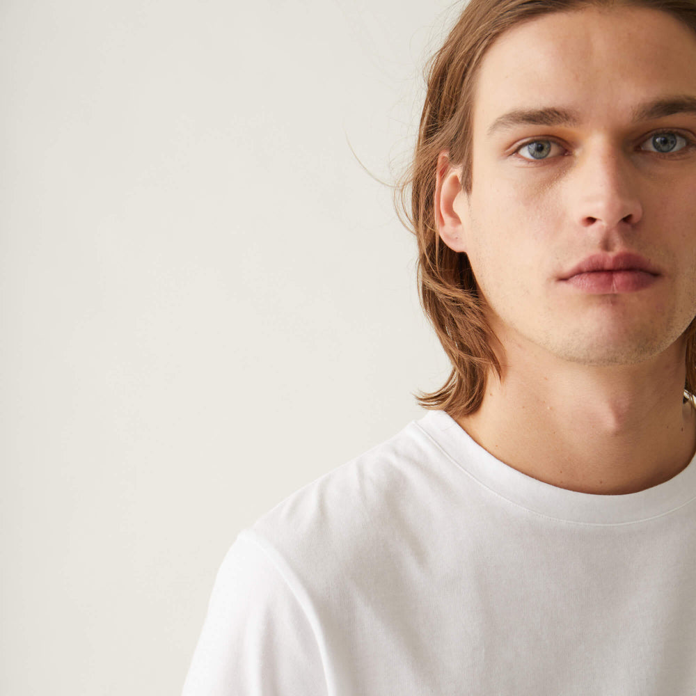 T-shirt en coton bio | blanc "jean plus"