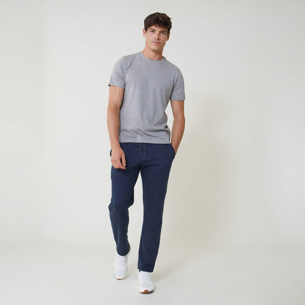 T-shirt gris en coton bio - jean plus - gris chine