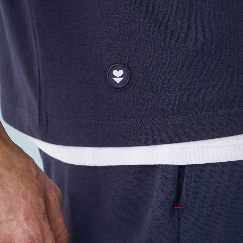 T-shirt made in France en coton bio | marine "jean plus"