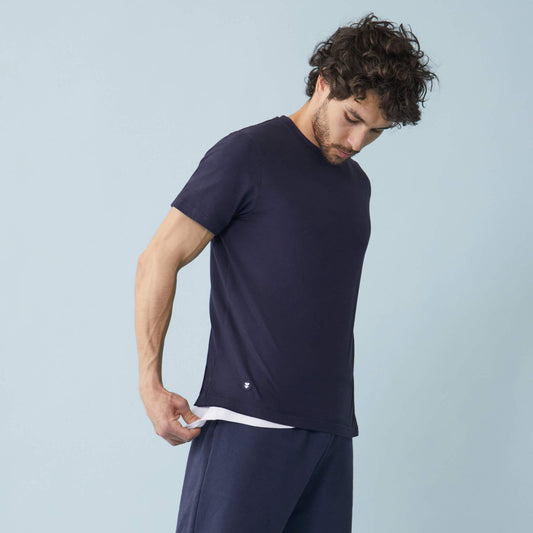T-shirt made in France en coton bio | marine "jean plus"