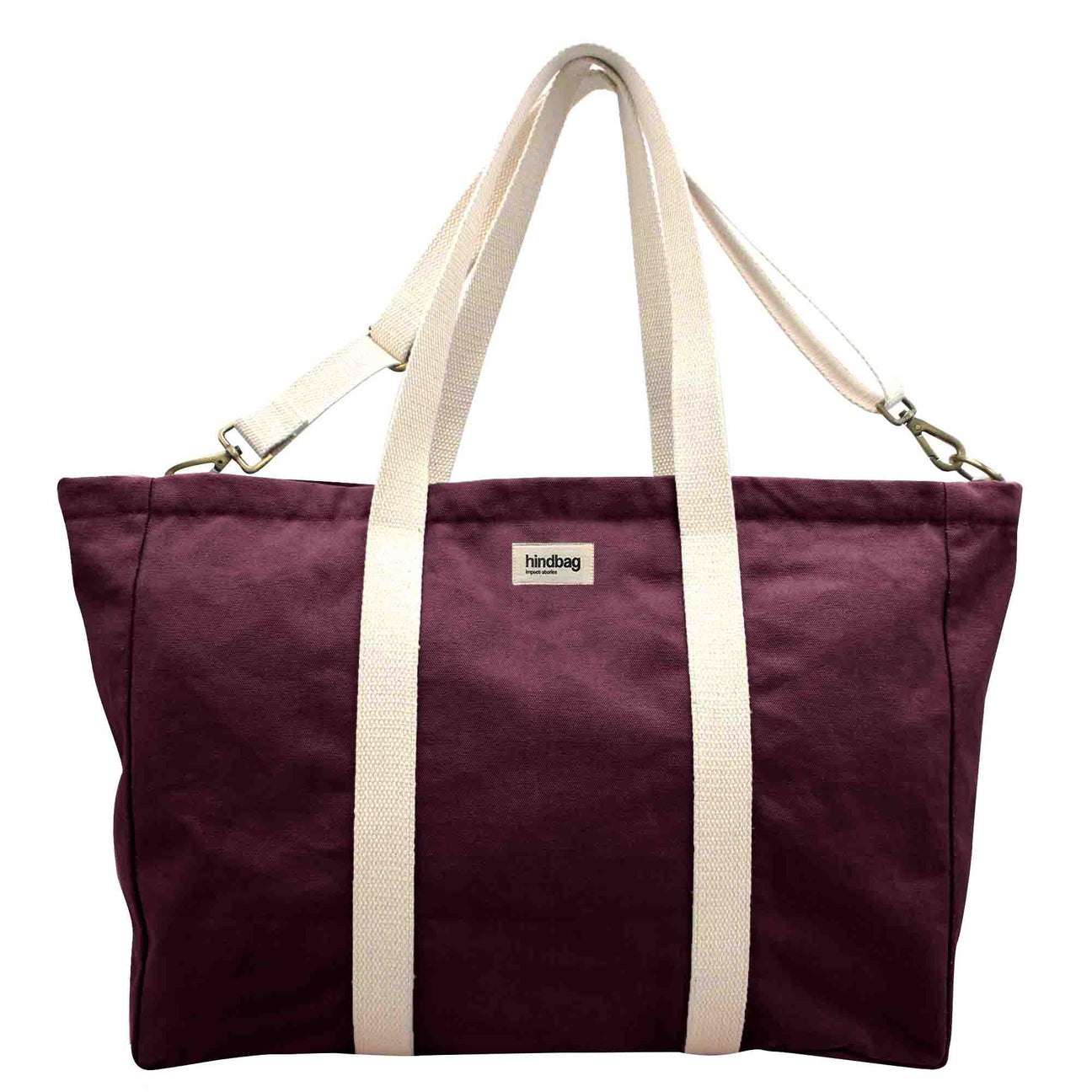 Sac de voyage en coton bio | Prune "jean prune"