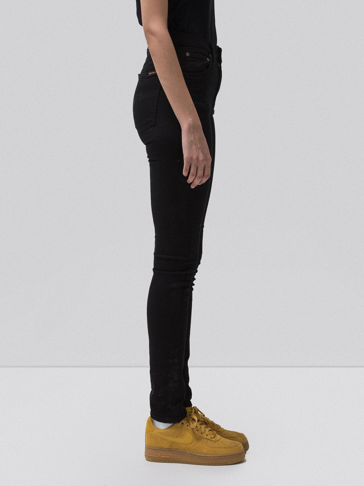 Jean skinny taille haute noir coton bio - Hightop Tilde Raven black